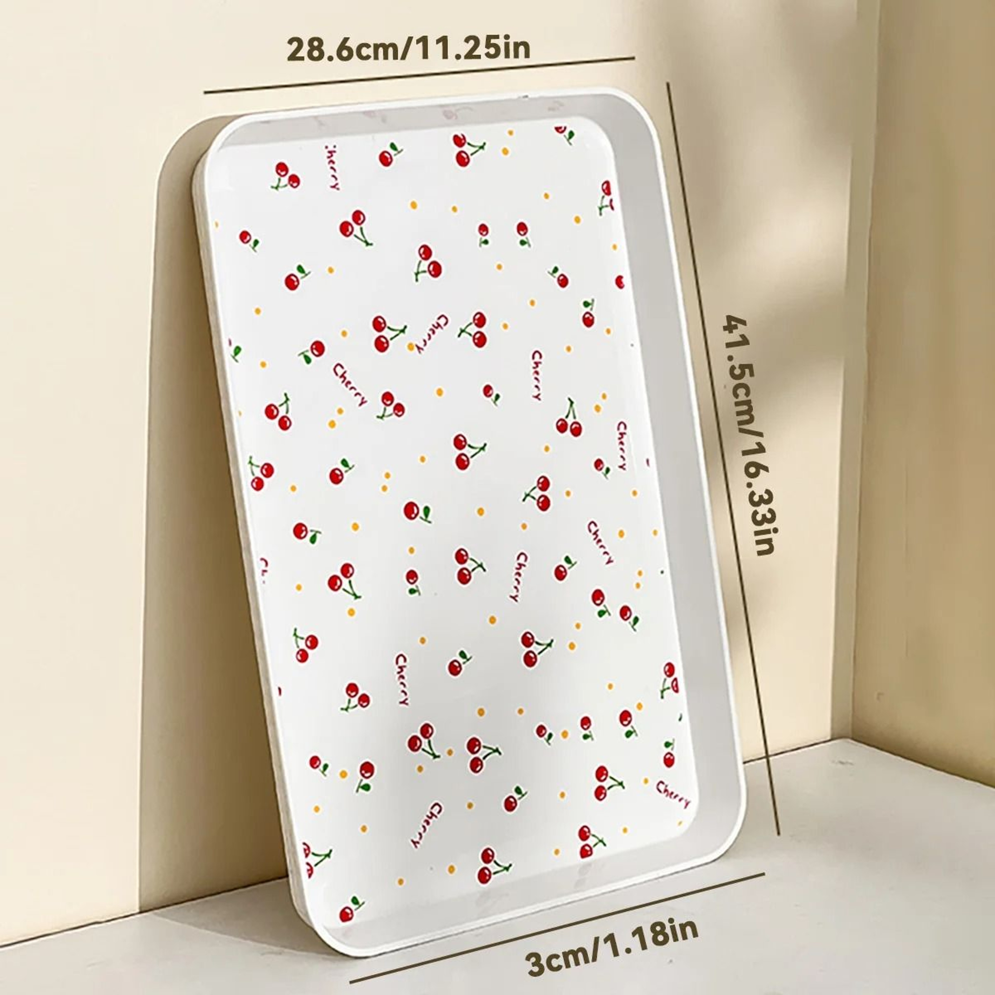 Cherry Pattern Multifunctional Serving Tray 8