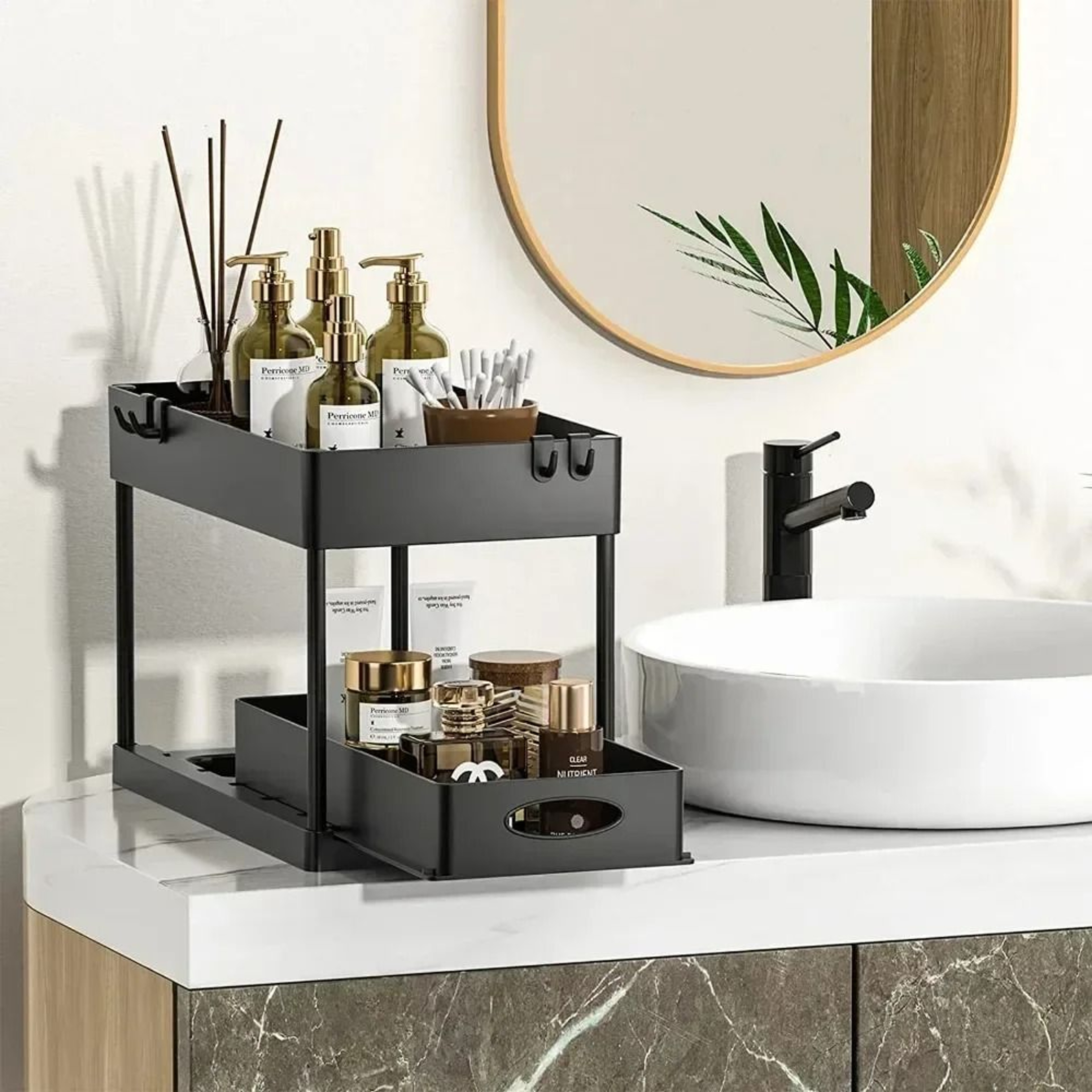 2Tier Sliding Under Sink Organizer 3