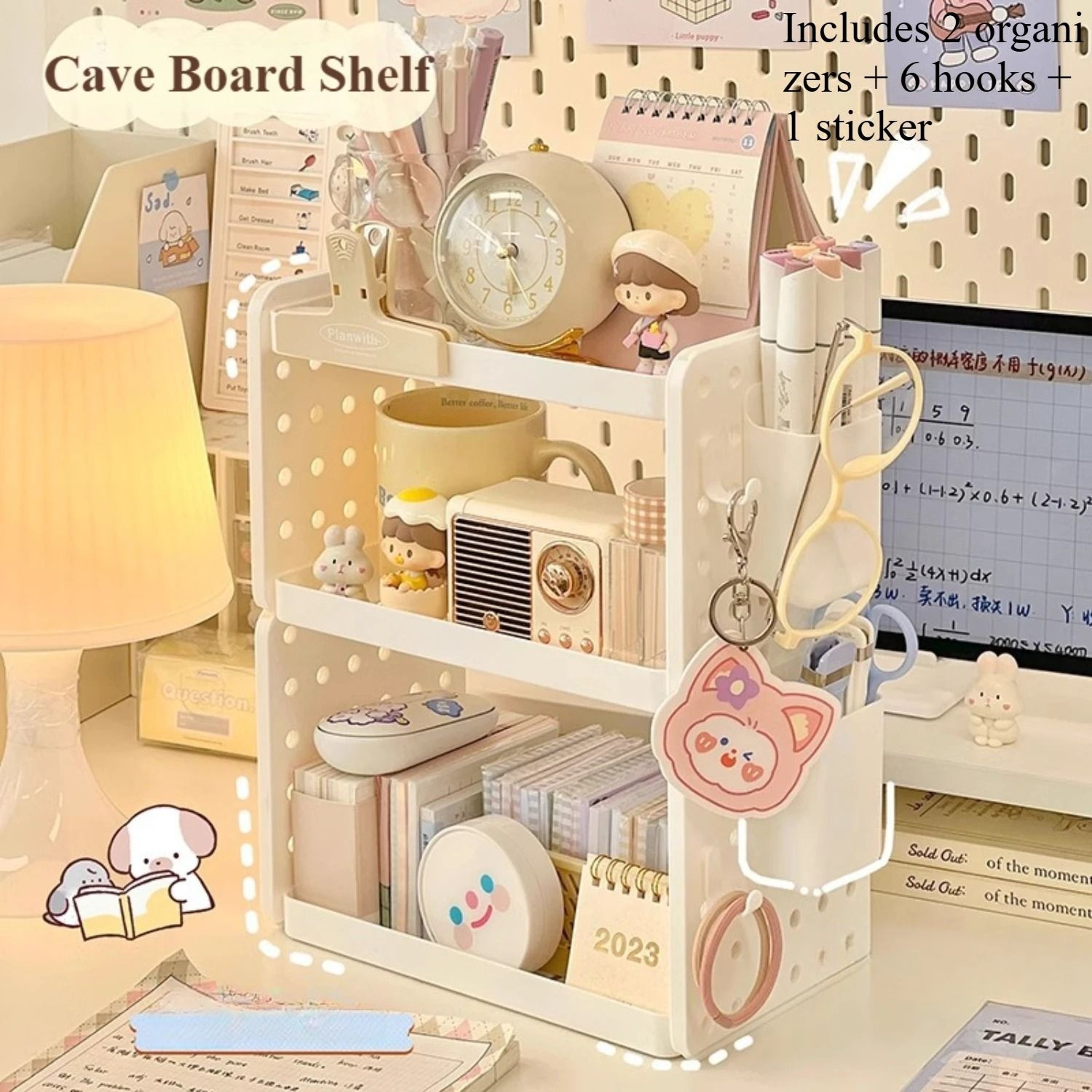 3 Tier Multifunctional Desktop Organizer Shelf With Pen Holder 7