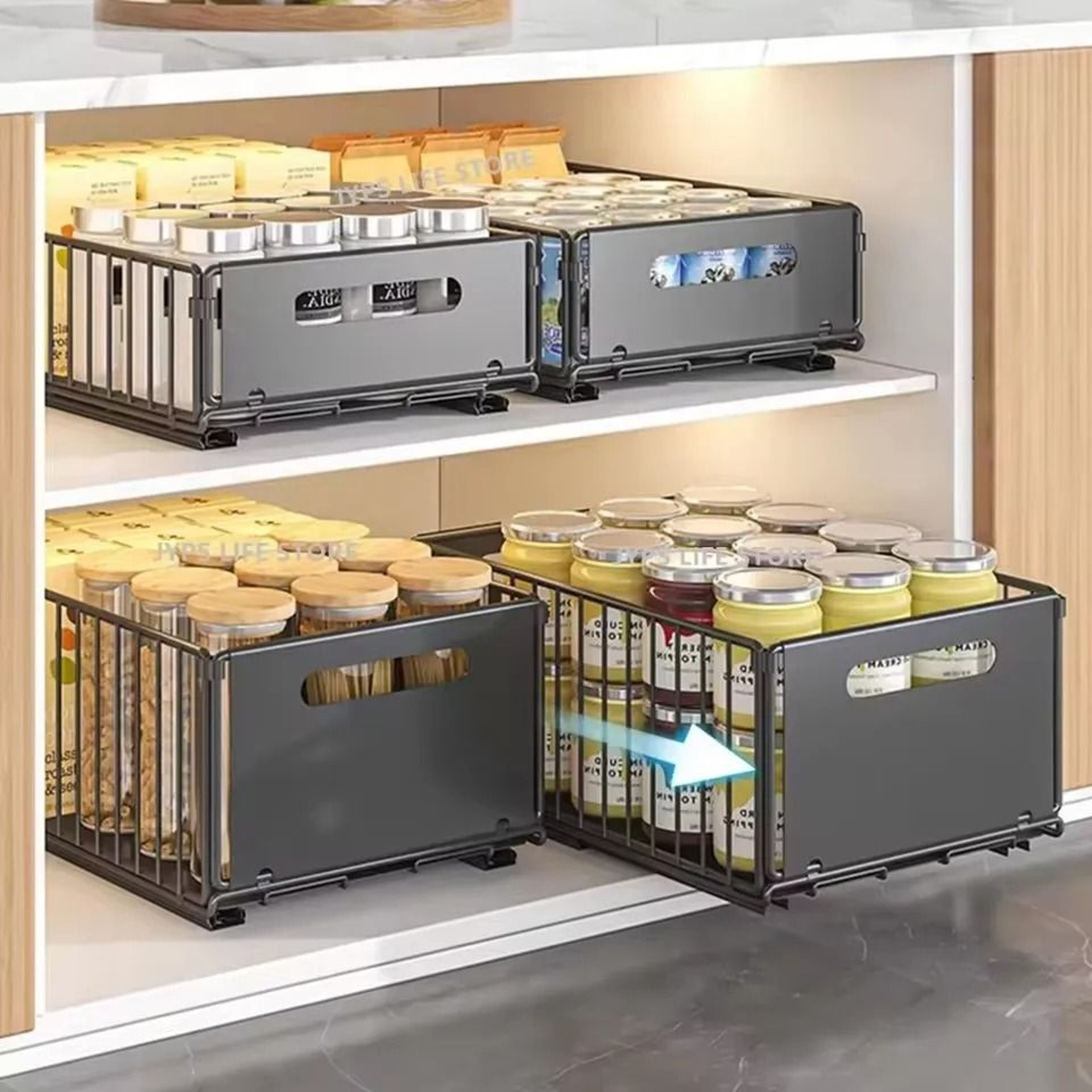 Pull Out Cabinet Organizer For Spice And Kitchen Storage 0