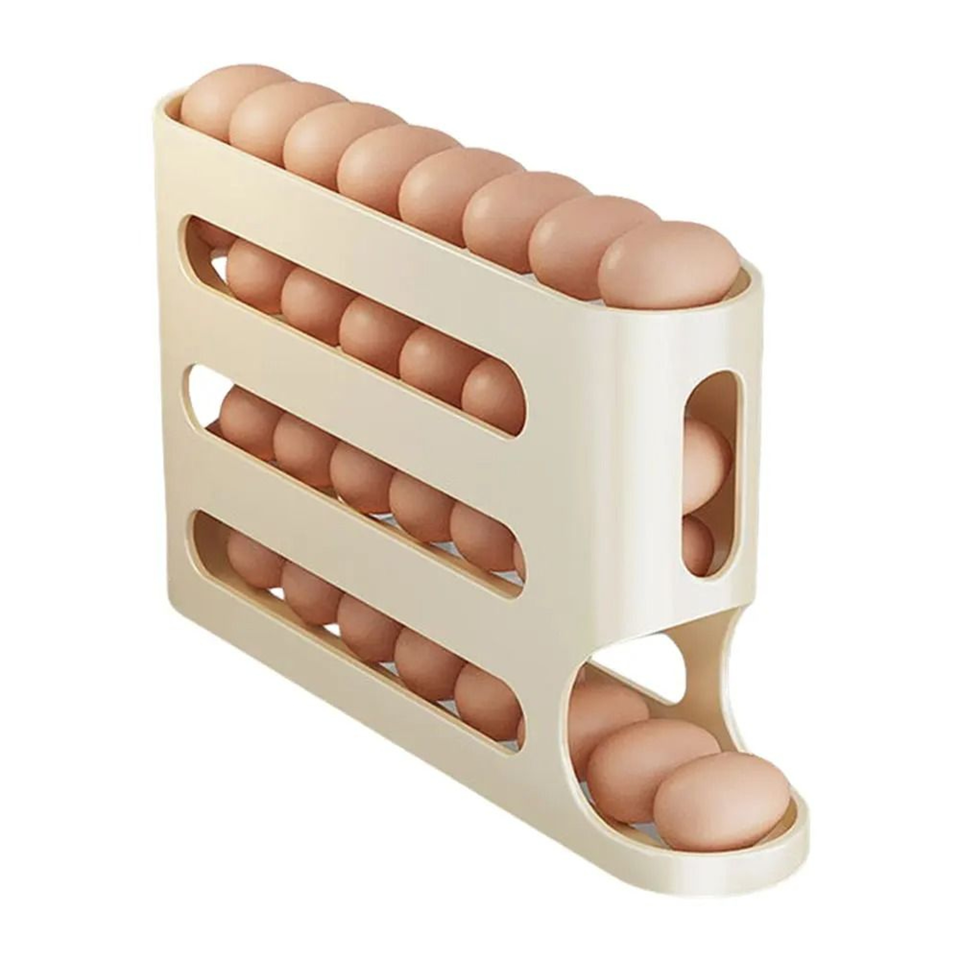 RollFlow 4Tier Auto Rolling Egg Organizer For Refrigerator Storage 7