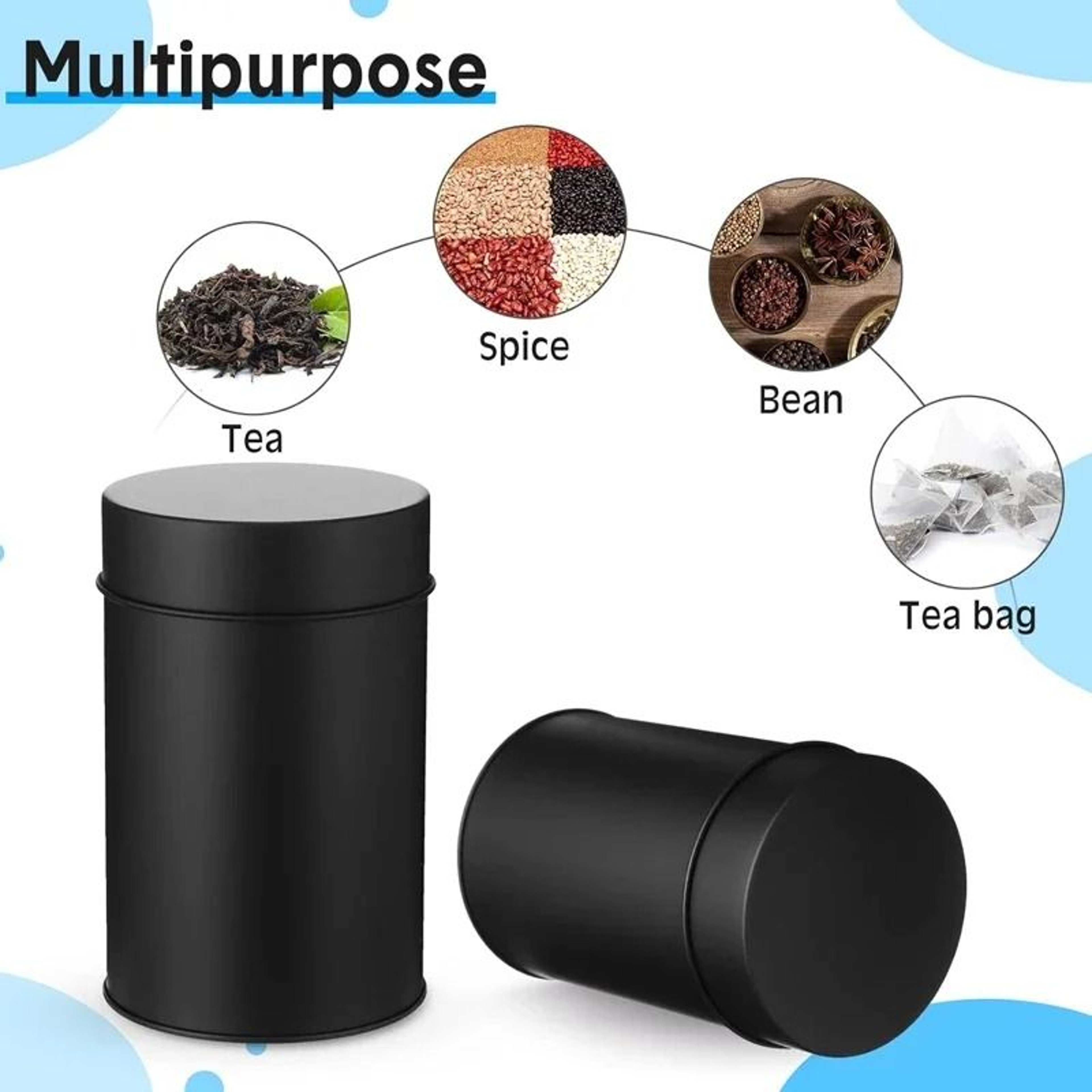 FreshSeal 16 Oz DoubleSeal Tea Storage Canister For Tea Coffee  Sugar 2
