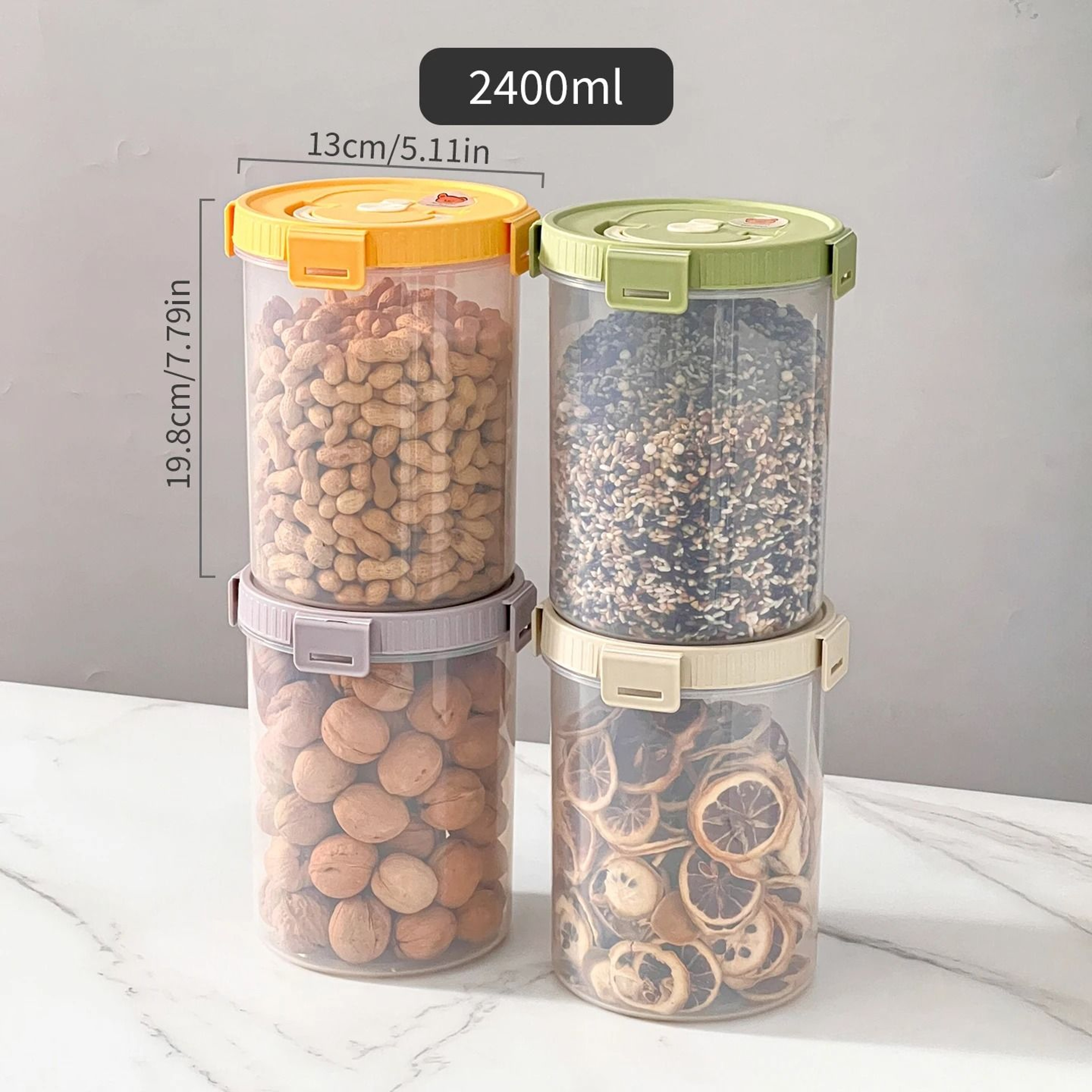 MoistureProof Cereal  Dry Food Storage Container With Handle And Sealed Lid 15