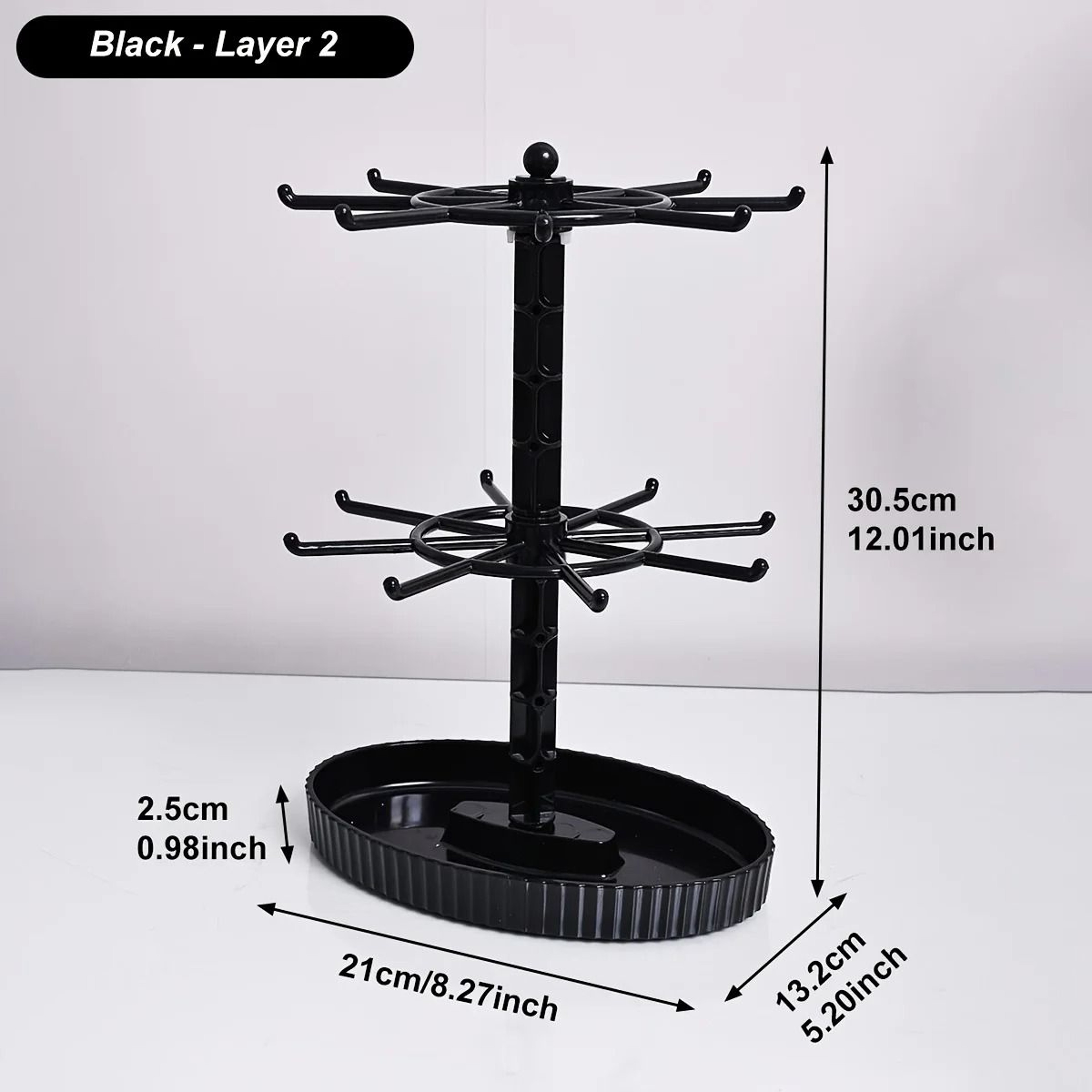 MultiLayer Rotating Jewelry Organizer Stand For Keychains Bracelets Necklaces  Accessories 8