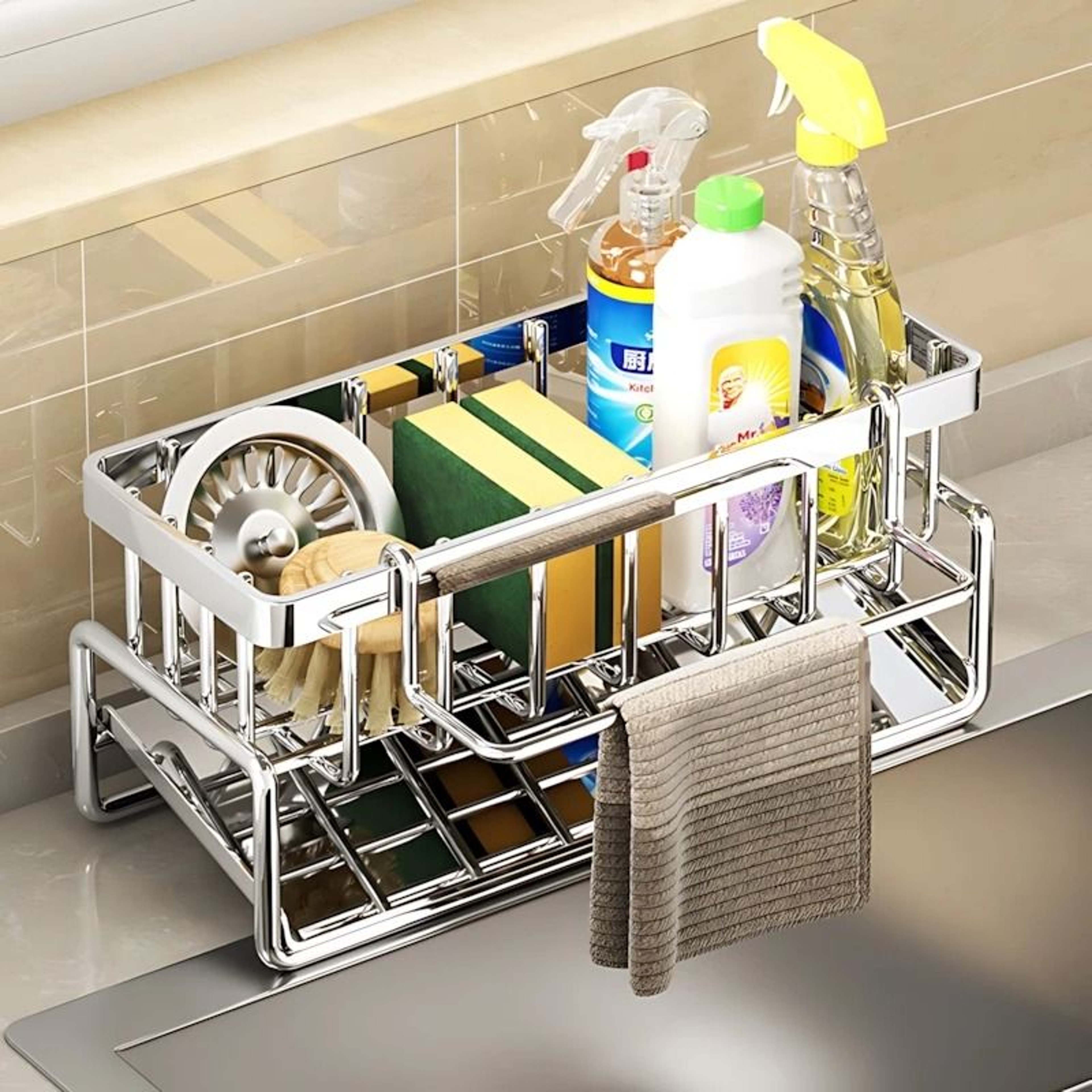 Large Capacity Stainless Steel Sink Drying Rack With RustResistant NailFree Design 2
