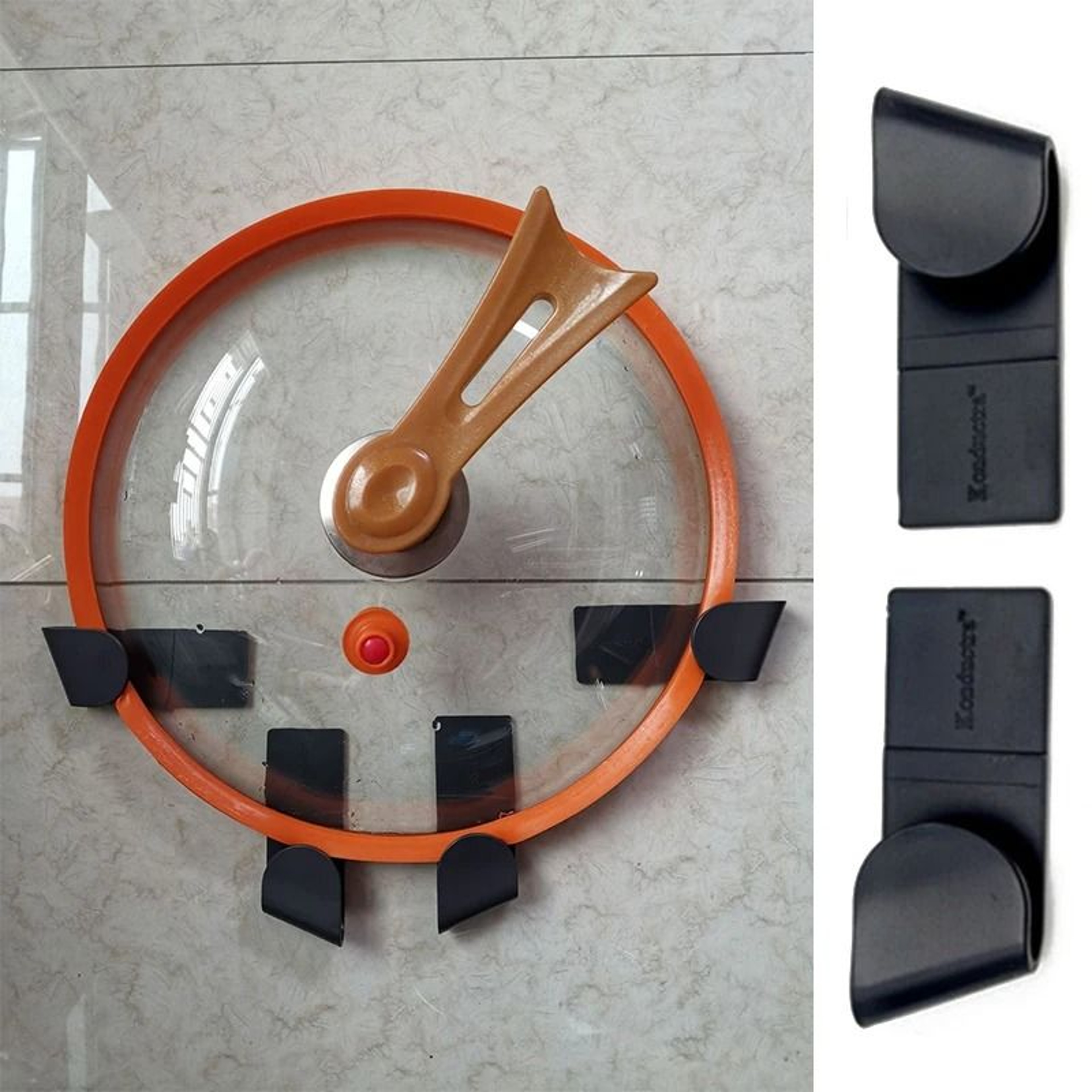 Self Adhesive Pot Lid Holder Set For Kitchen Cabinets Walls  Pantry Storage 2