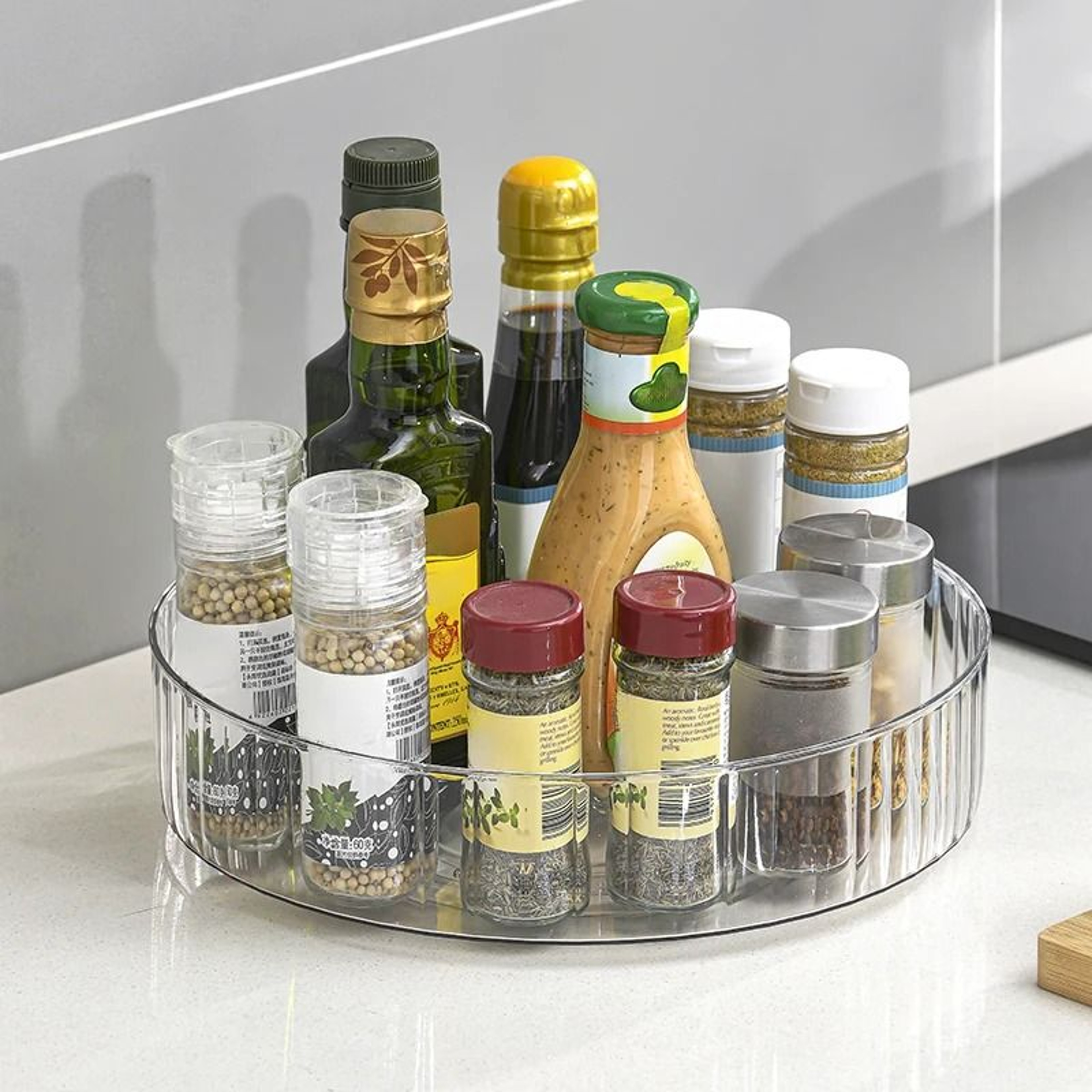 360 Rotating Lazy Susan Organizer Tray For Refrigerator Pantry Countertop  Spice Storage 0
