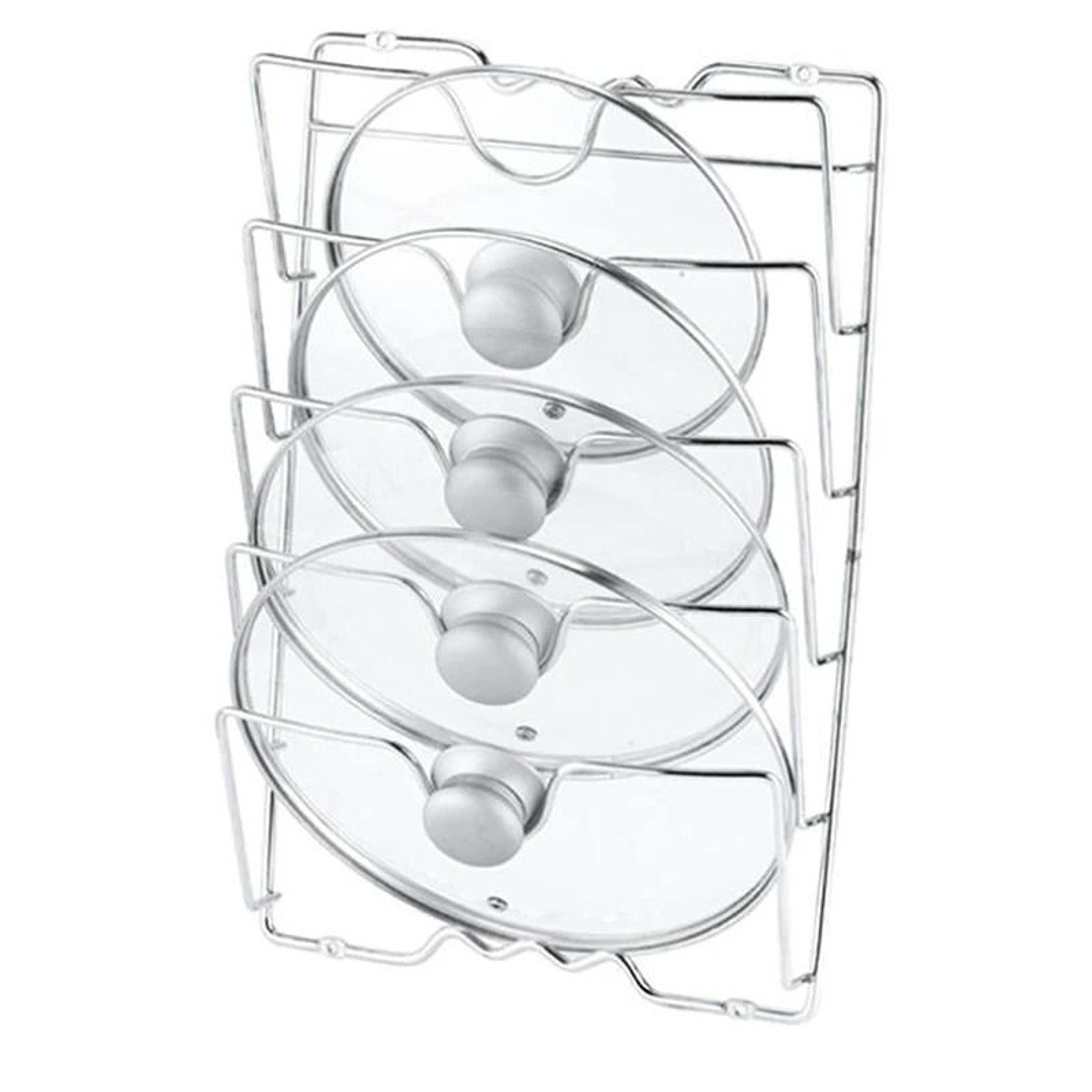 5Tier Wall Mounted Pot Lid Organizer Rack For Kitchen Cabinets Pantry  Cookware Storage 4