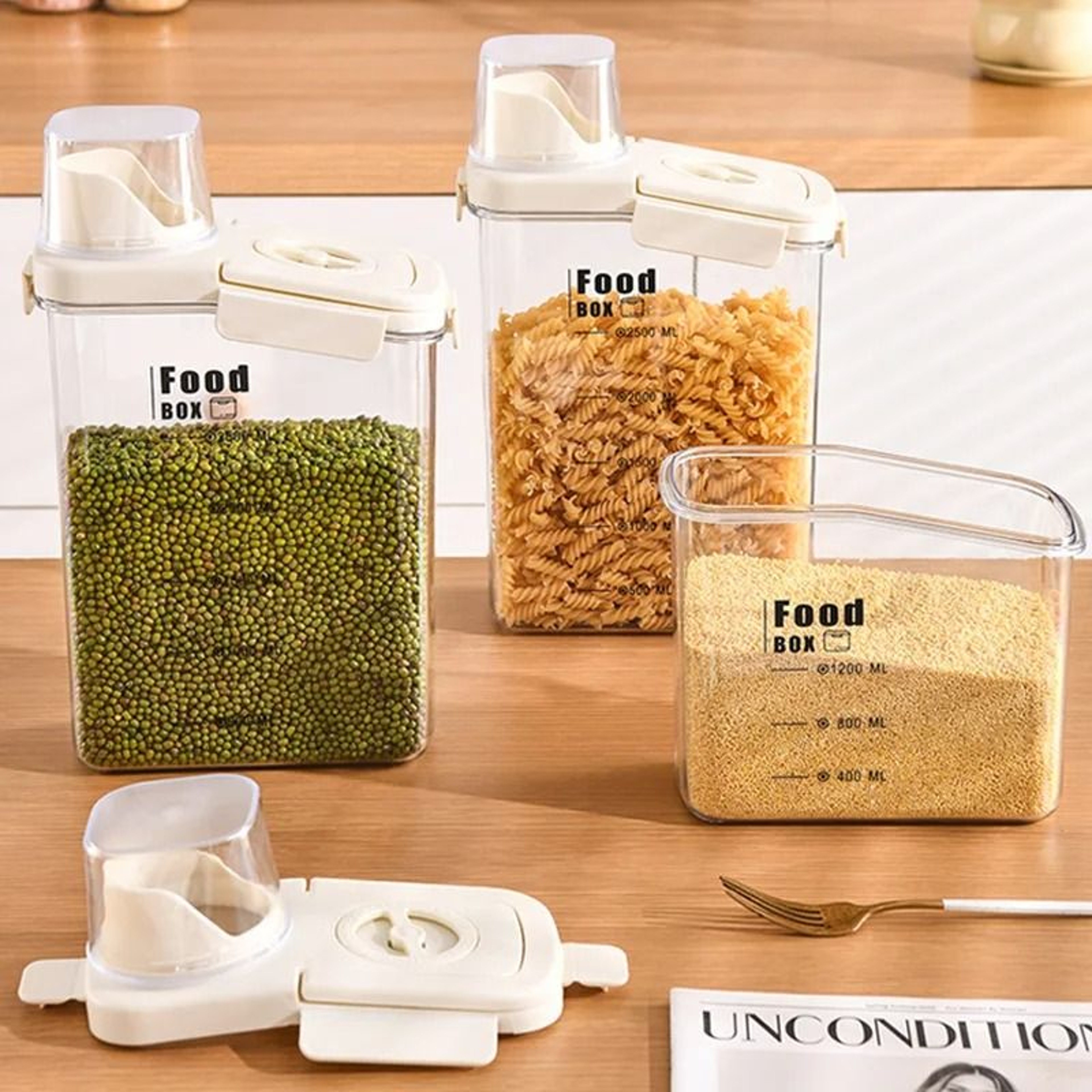 Airtight Transparent Grain Storage Container For Rice Tea  Dry Food Organization 0