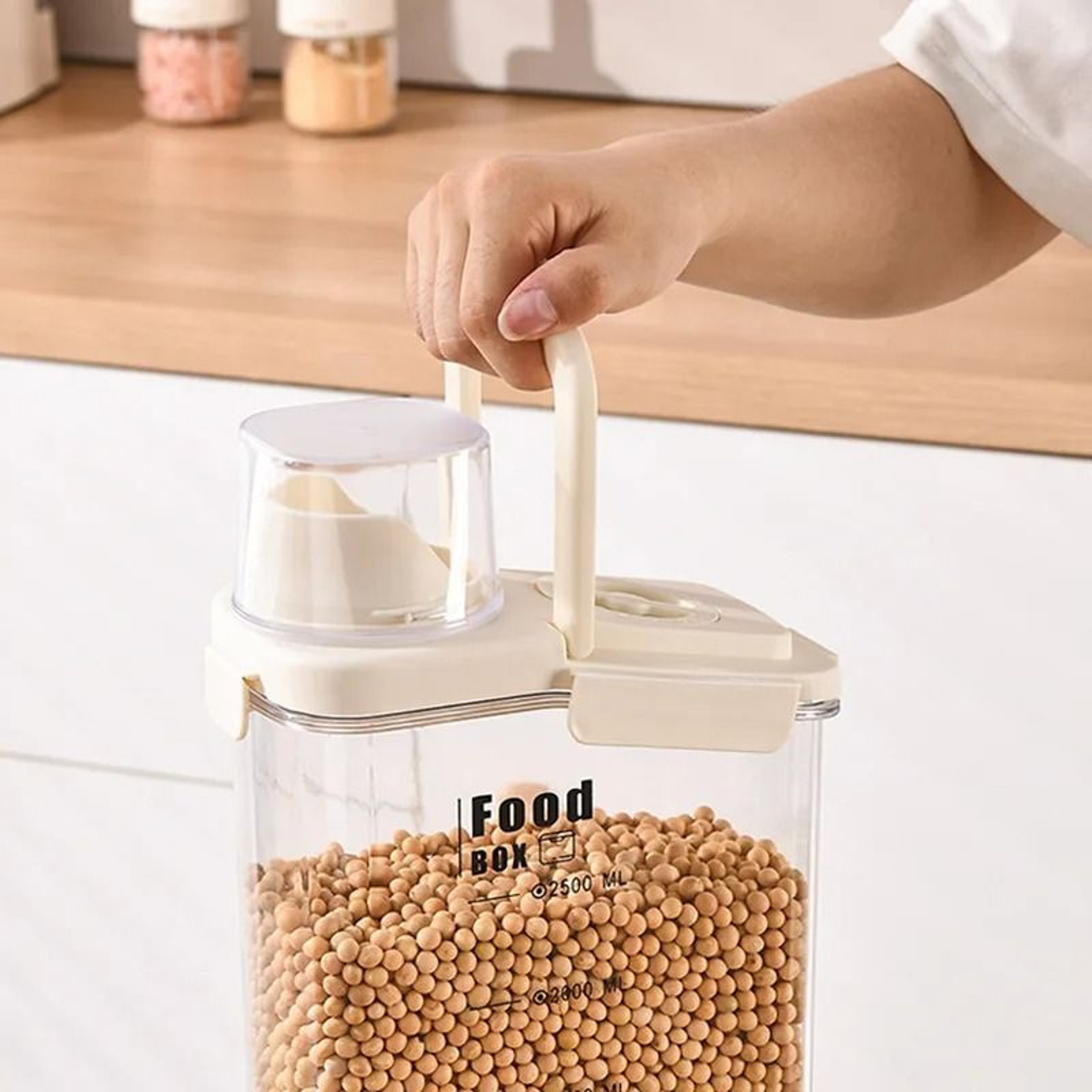Airtight Transparent Grain Storage Container For Rice Tea  Dry Food Organization 1