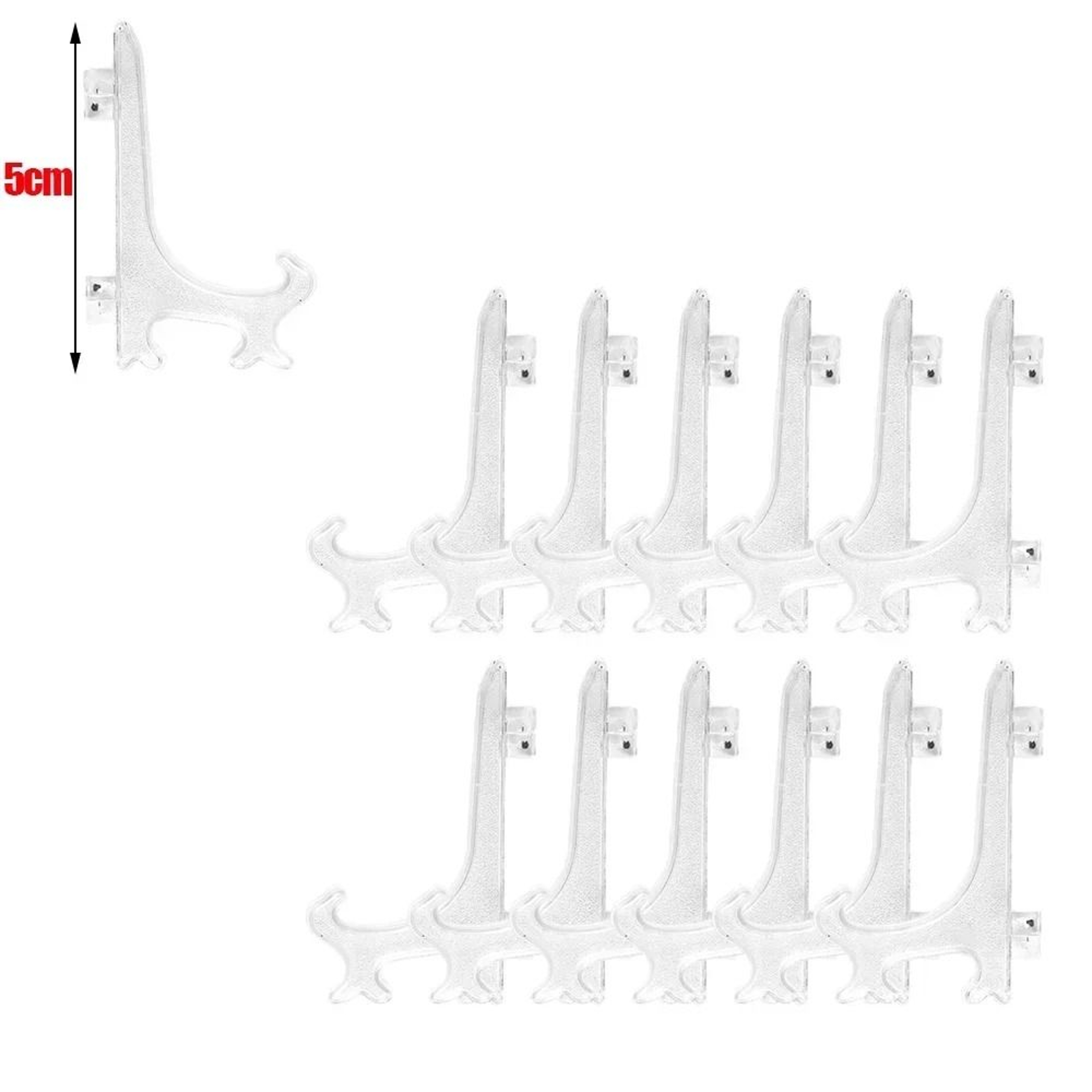 20 Pack Clear Acrylic Display Easel Stands For Plates Photos Frames  Collectibles 10