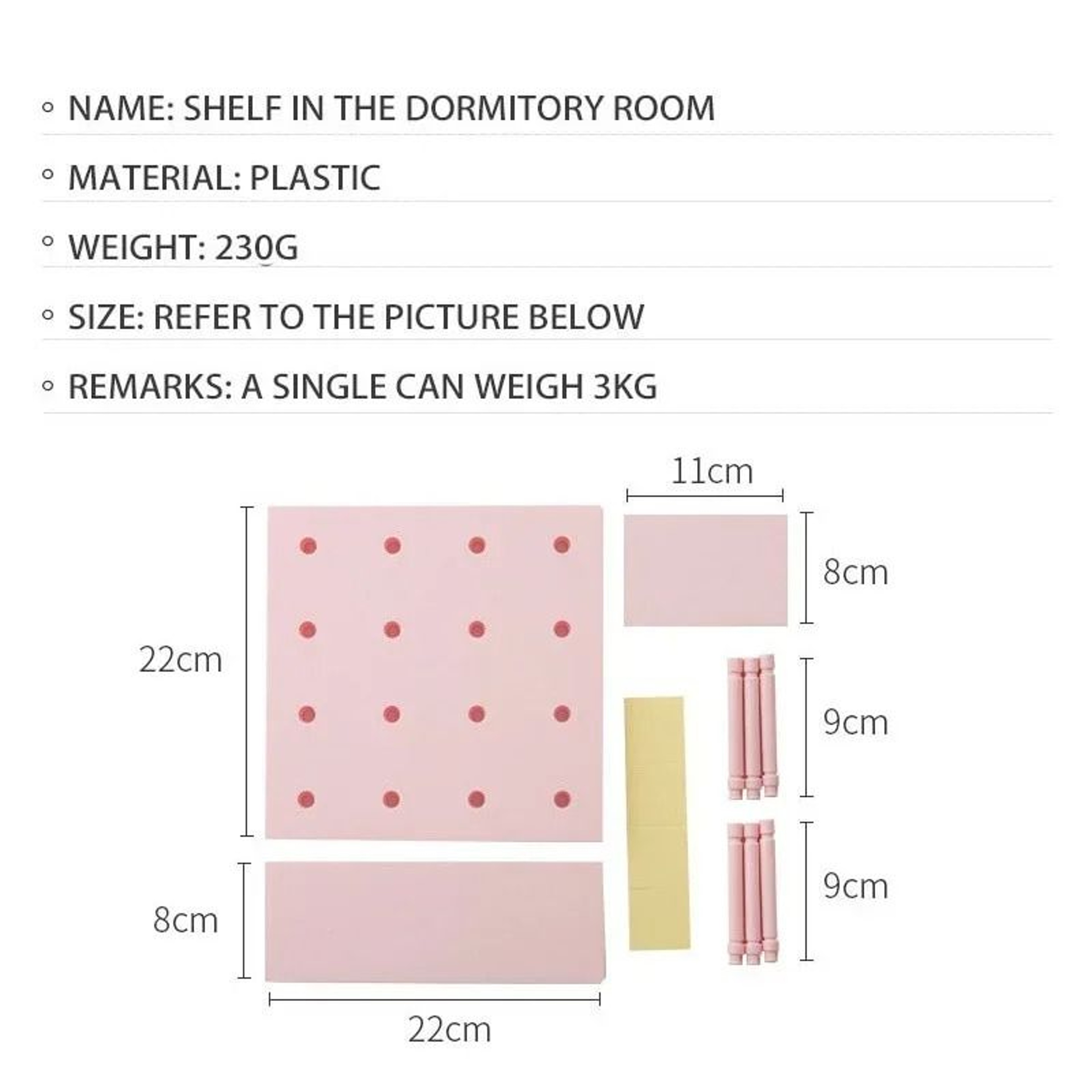 Modern Pegboard Wall Organizer Shelf Punch Free Storage Display Board For Kitchen Bedroom  Living R 4