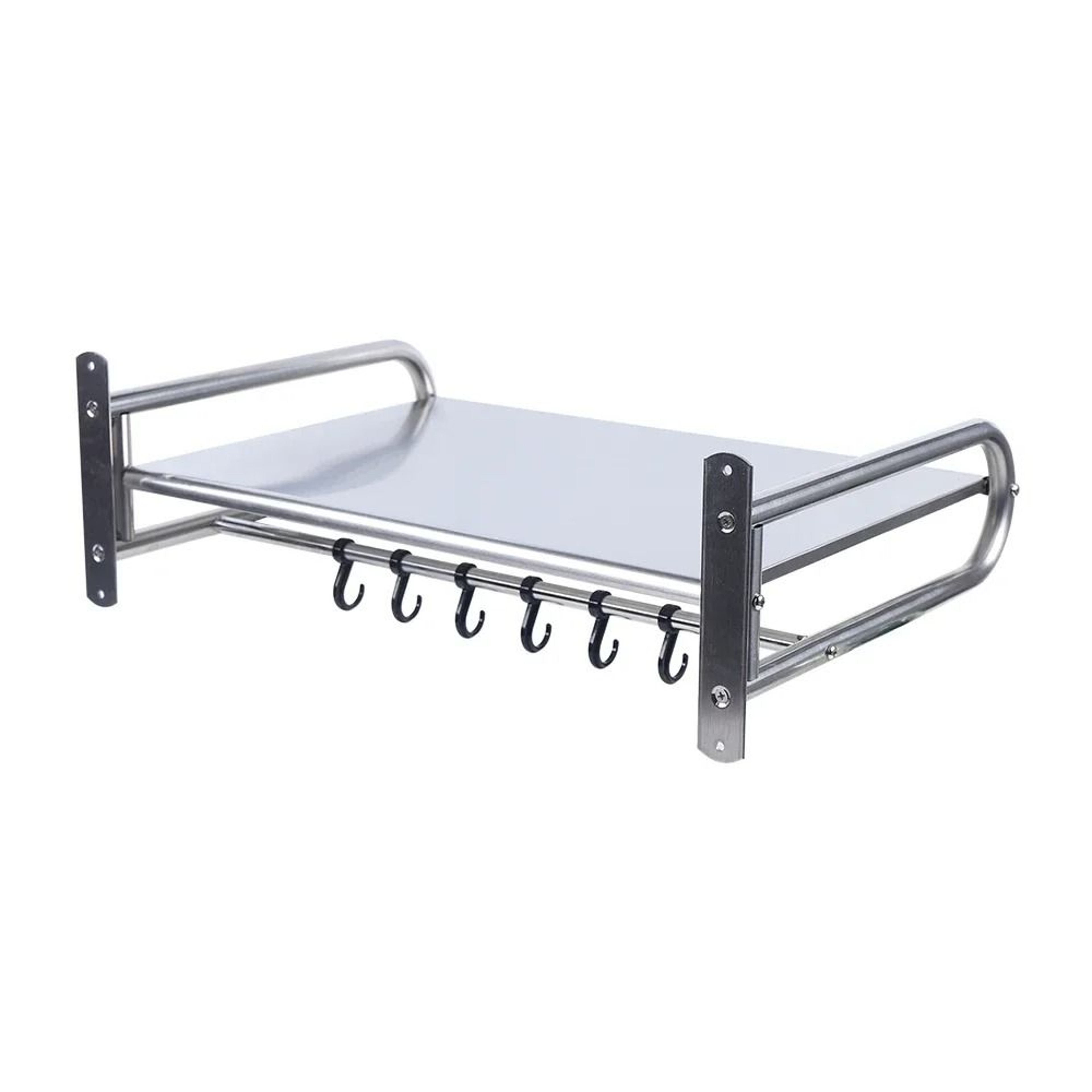 Stainless Steel Microwave Oven Rack Wall Mounted Kitchen Storage Shelf Space Saver 6