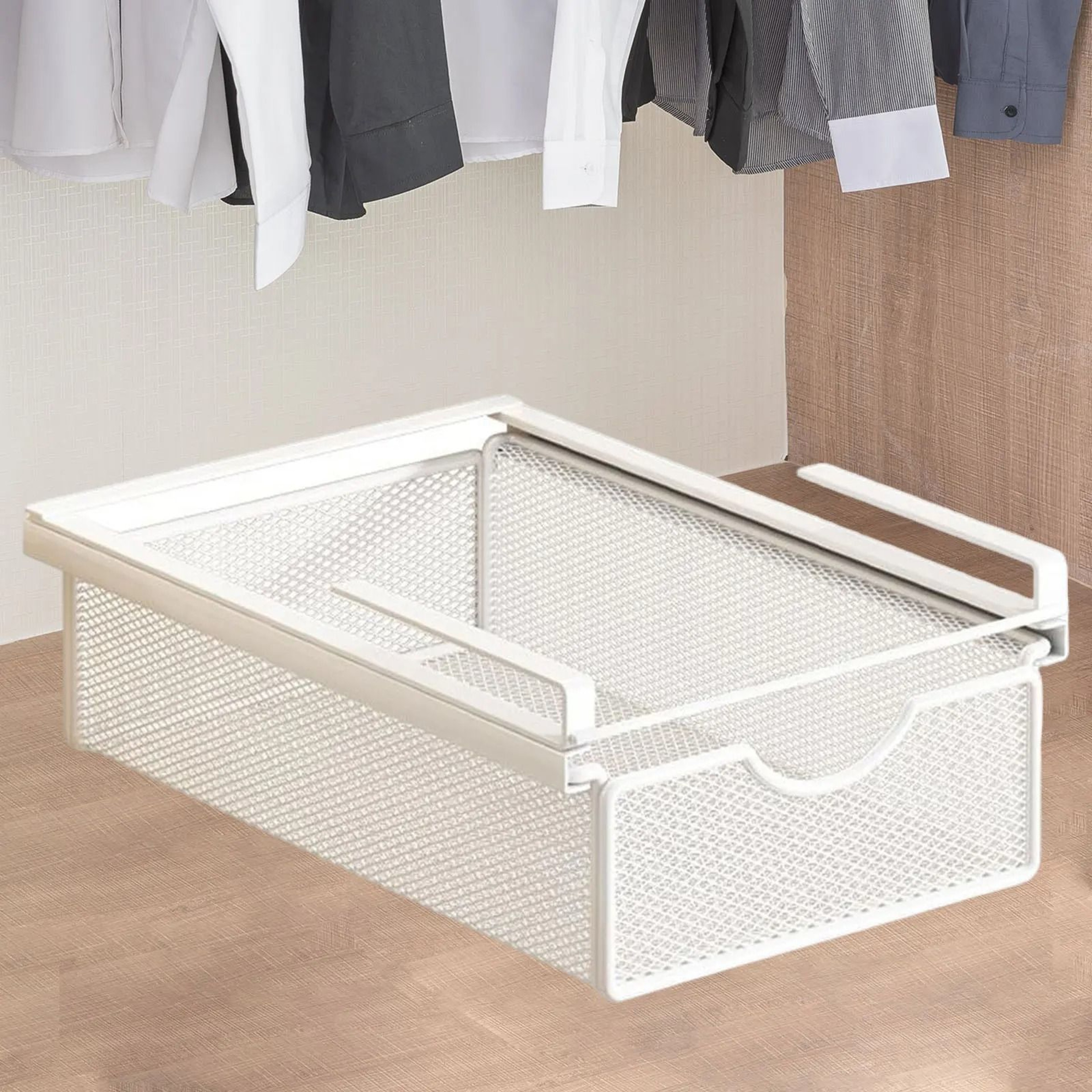 Under Shelf Hanging Storage Basket Space Saving Cabinet Organizer Rack For Kitchen Closet  Pantry 4