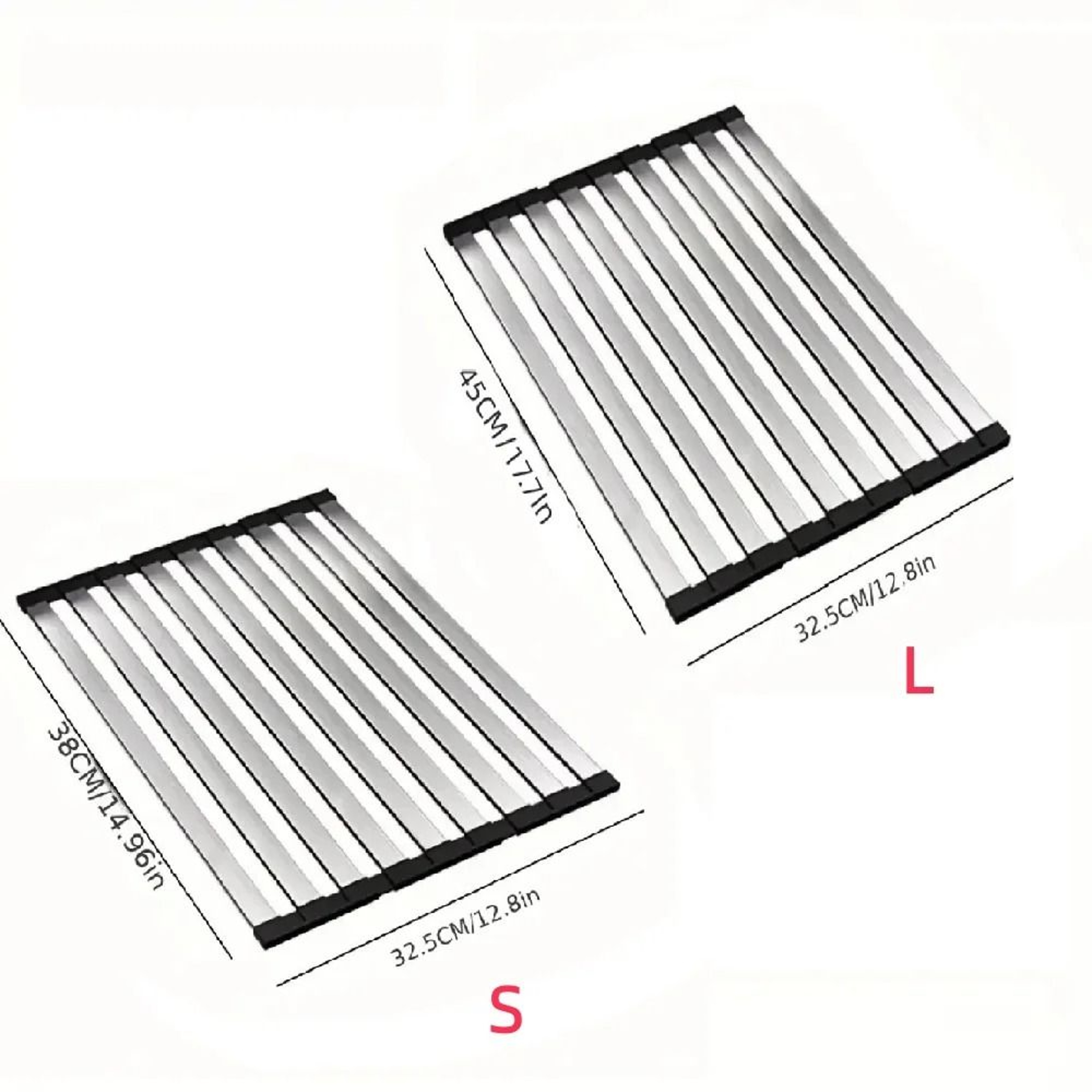 304 Stainless Steel Foldable Sink Drain Rack Expandable Dish Drying Basket For Kitchen Sink 2