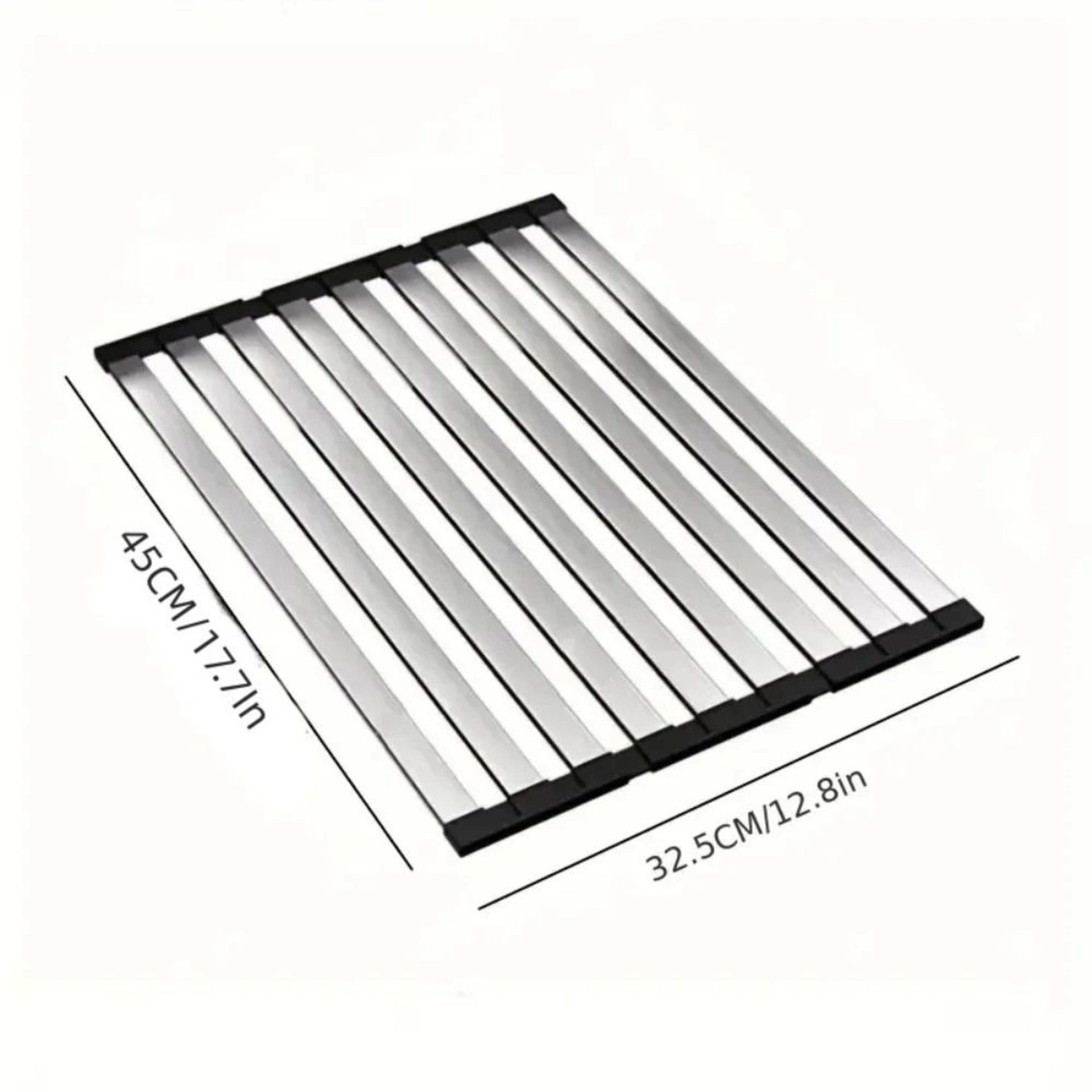 304 Stainless Steel Foldable Sink Drain Rack Expandable Dish Drying Basket For Kitchen Sink 8