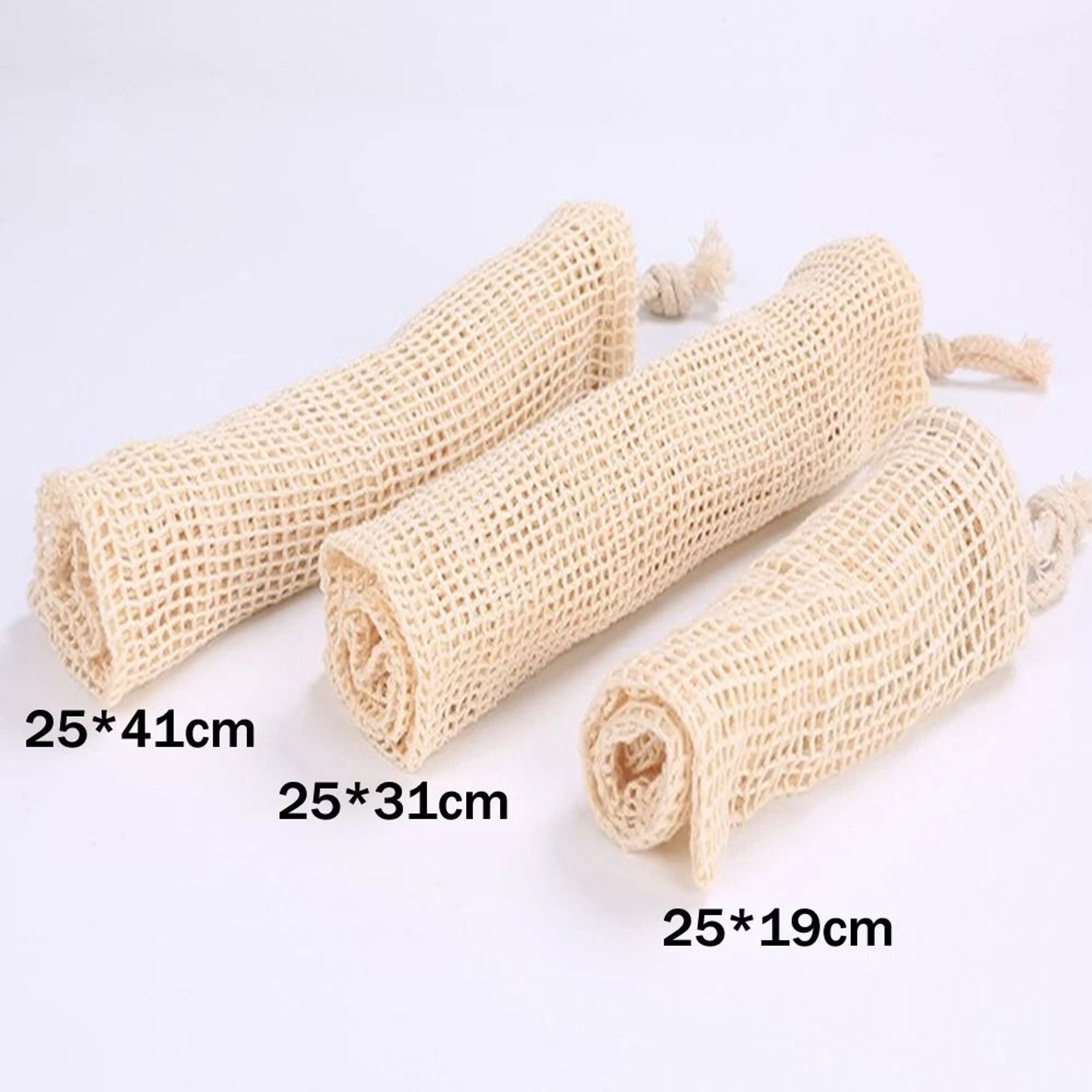 Reusable Cotton Mesh Produce Storage Bags With Drawstring For Fruits And Vegetables 4