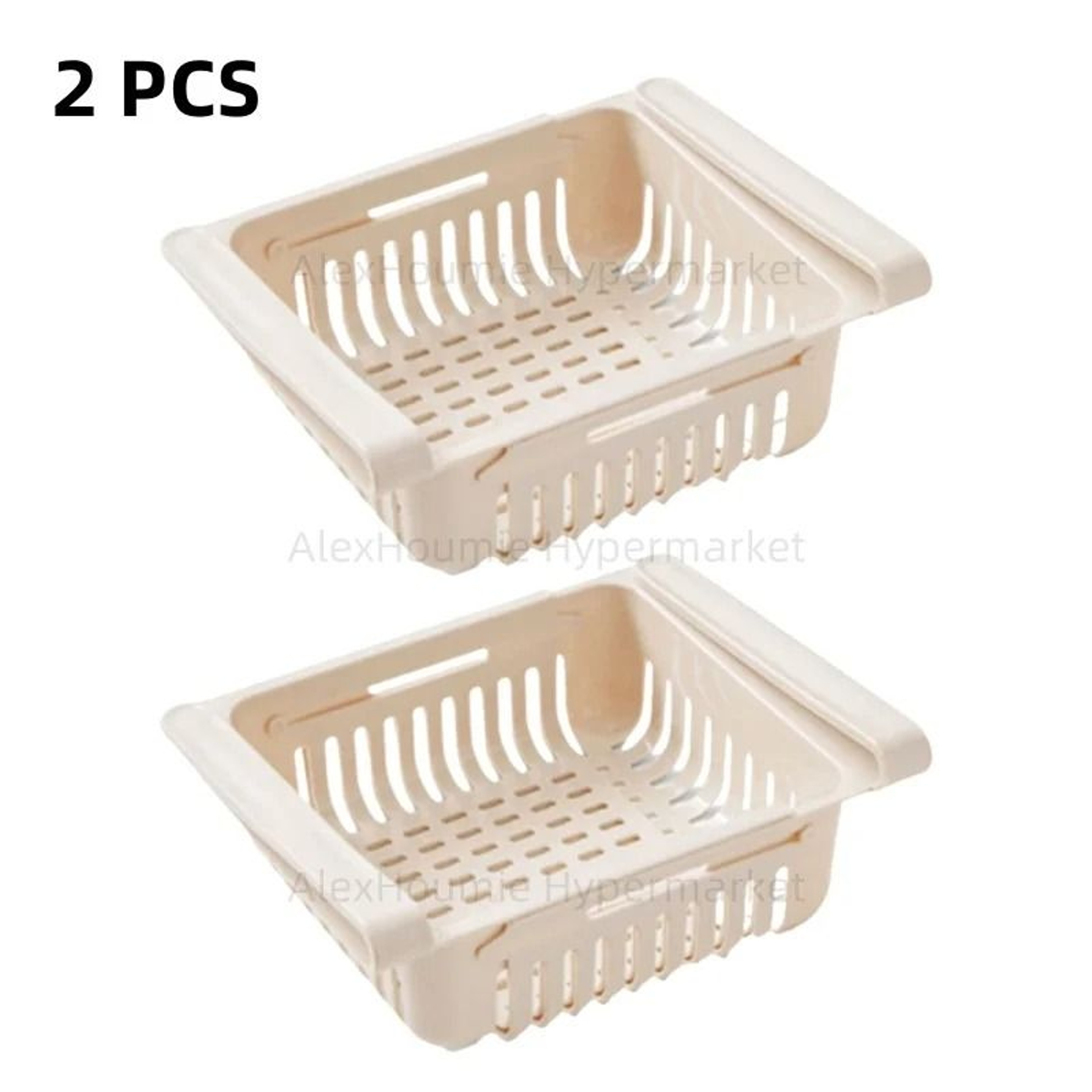 2Pack Retractable Refrigerator Hanging Drawer Organizer With PullOut Storage Shelves 10