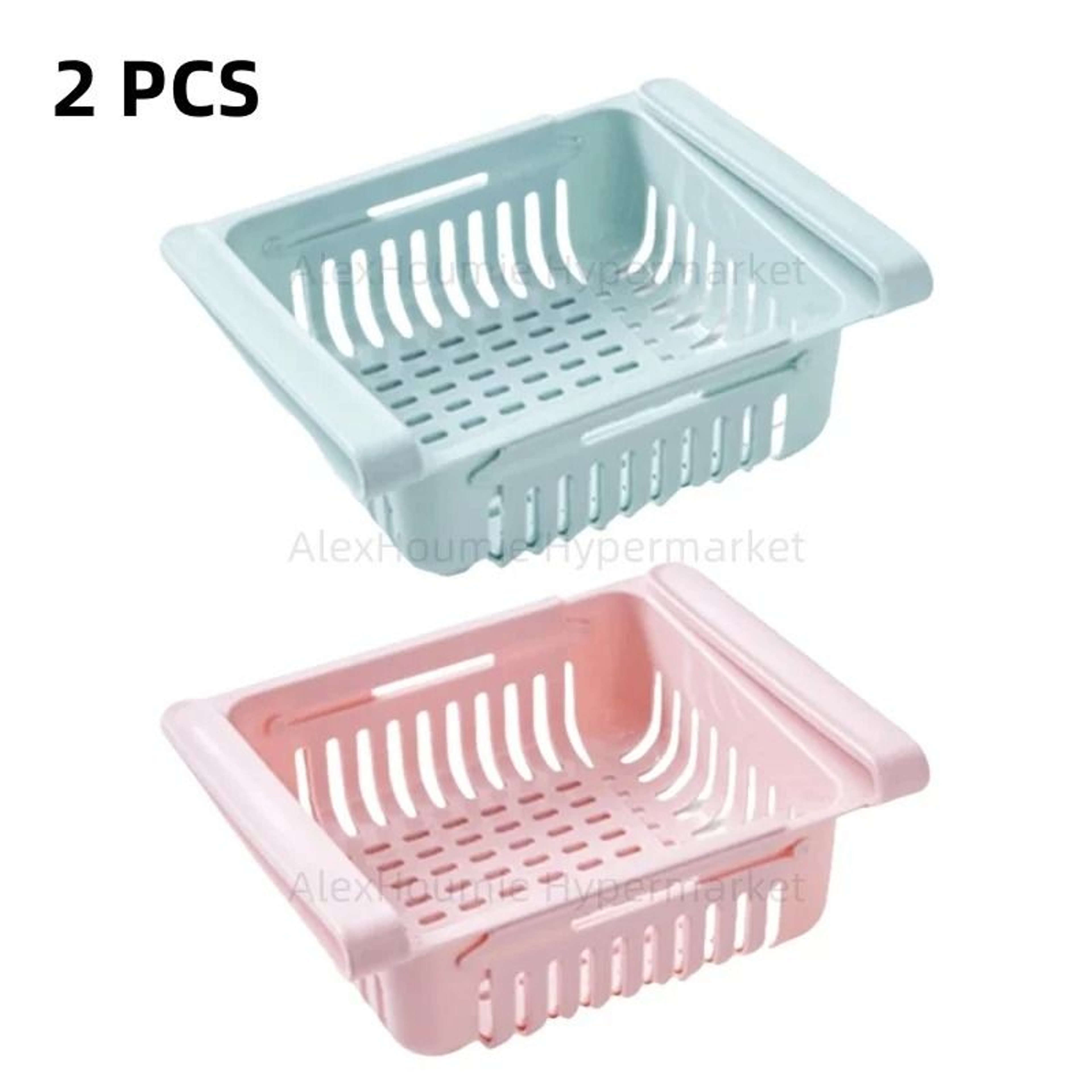 2Pack Retractable Refrigerator Hanging Drawer Organizer With PullOut Storage Shelves 14