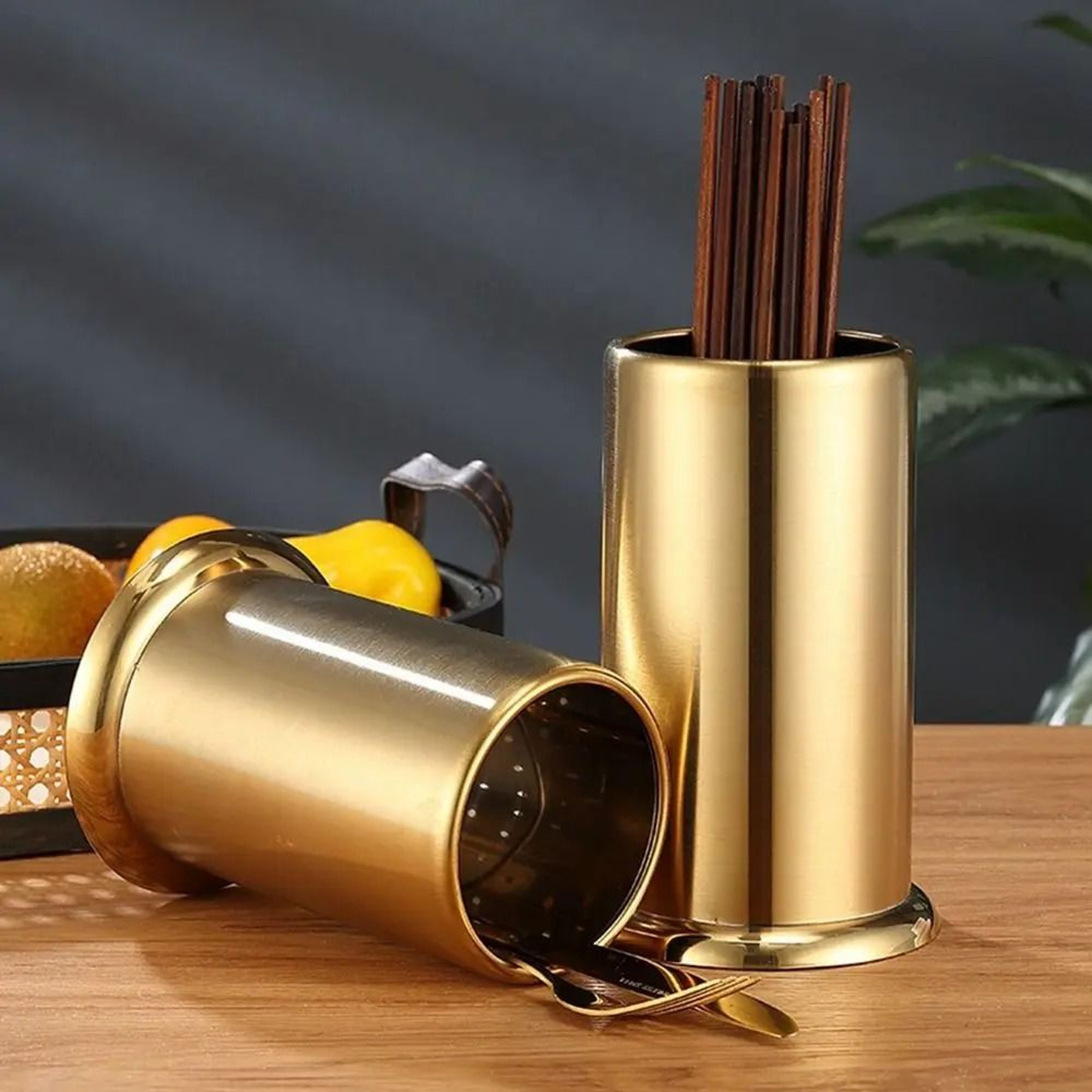 Durable Cutlery Drain Rack With Chopstick Holder For Kitchen Counter Organization 1