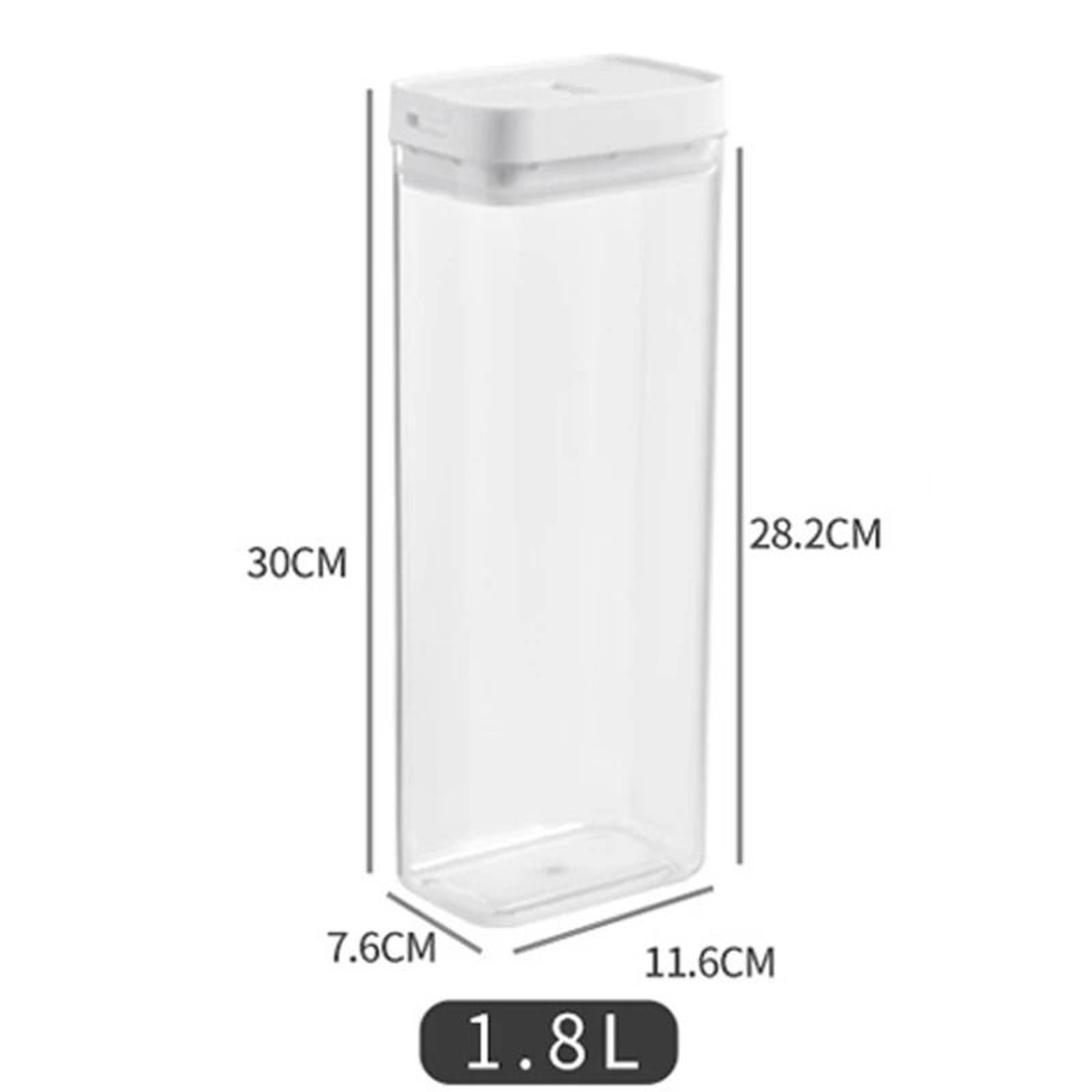 Transparent Airtight Pasta Storage Container For Spaghetti Grains And Dry Food 10