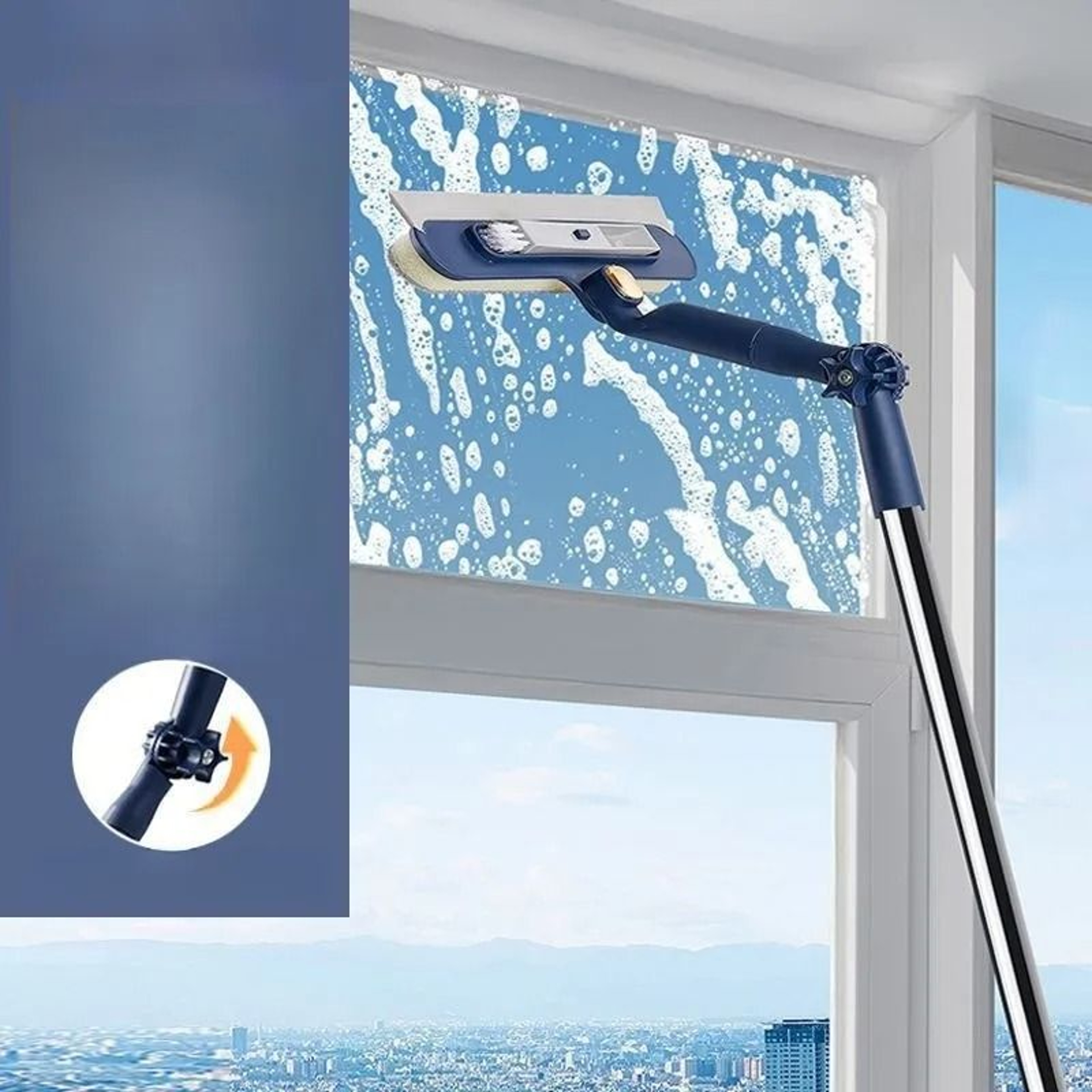 Telescopic Double Sided Window Cleaner With Extendable Handle 8