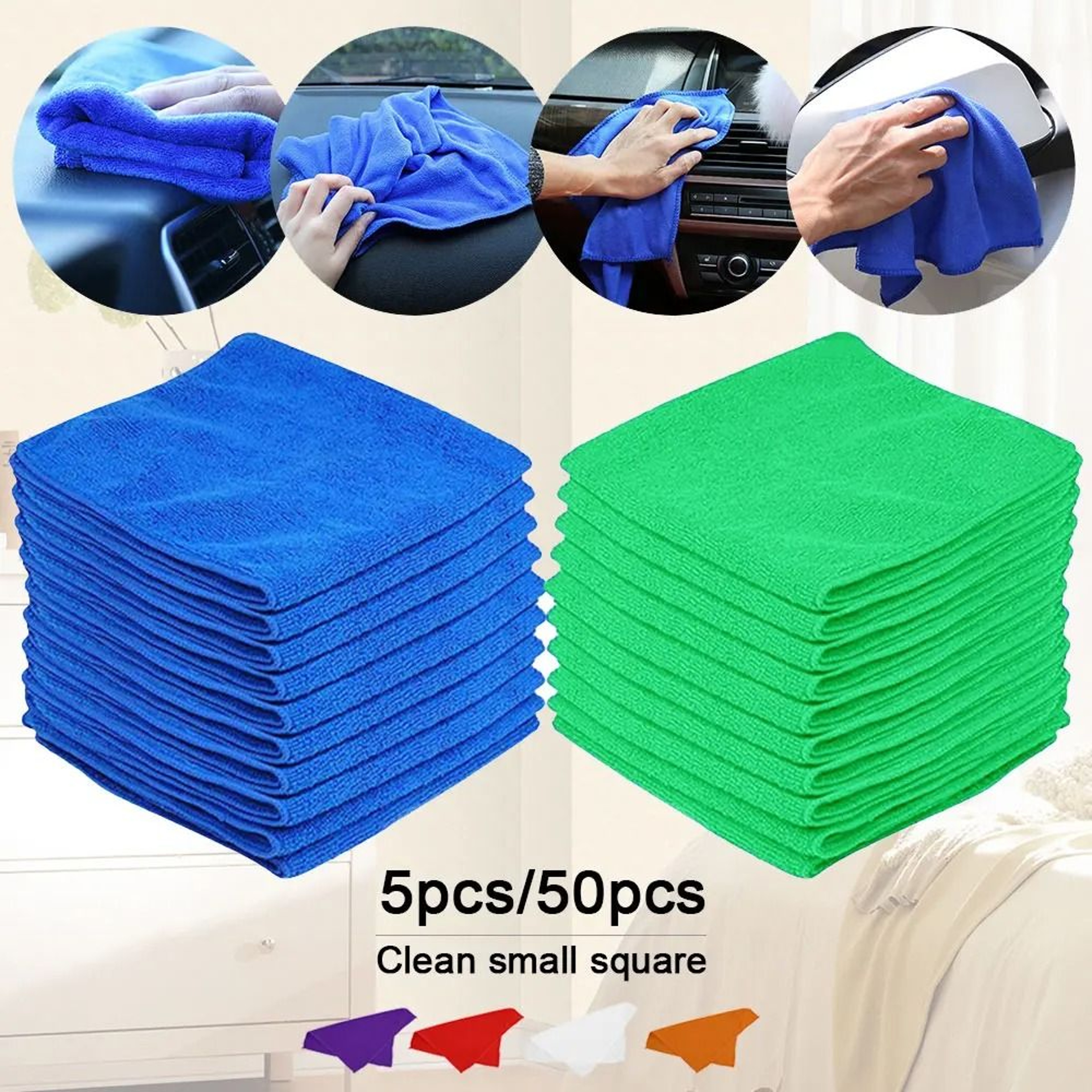 Lint Free Microfiber Cleaning Cloths Super Absorbent Reusable Towels 2