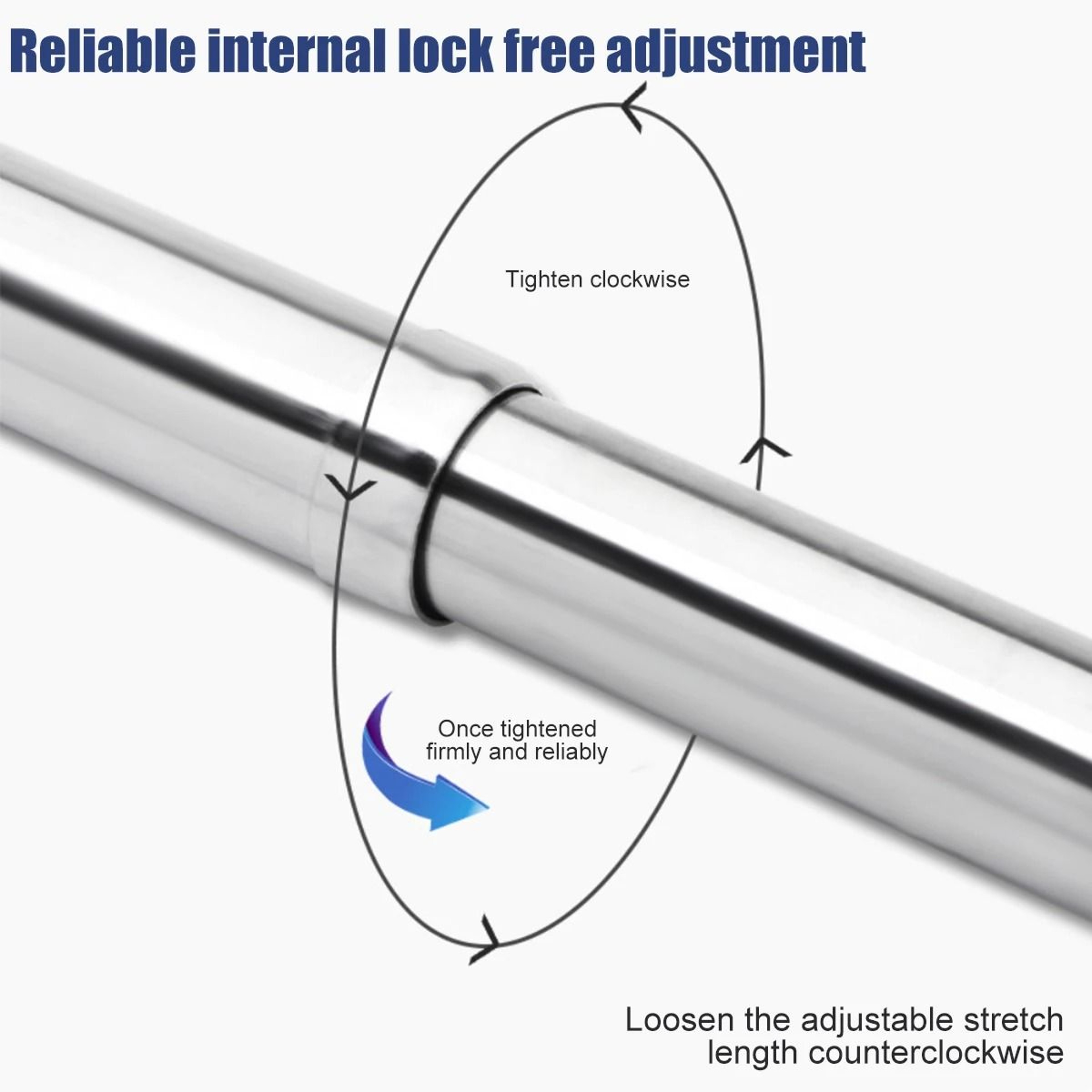 Adjustable Stainless Steel Closet Rod 5