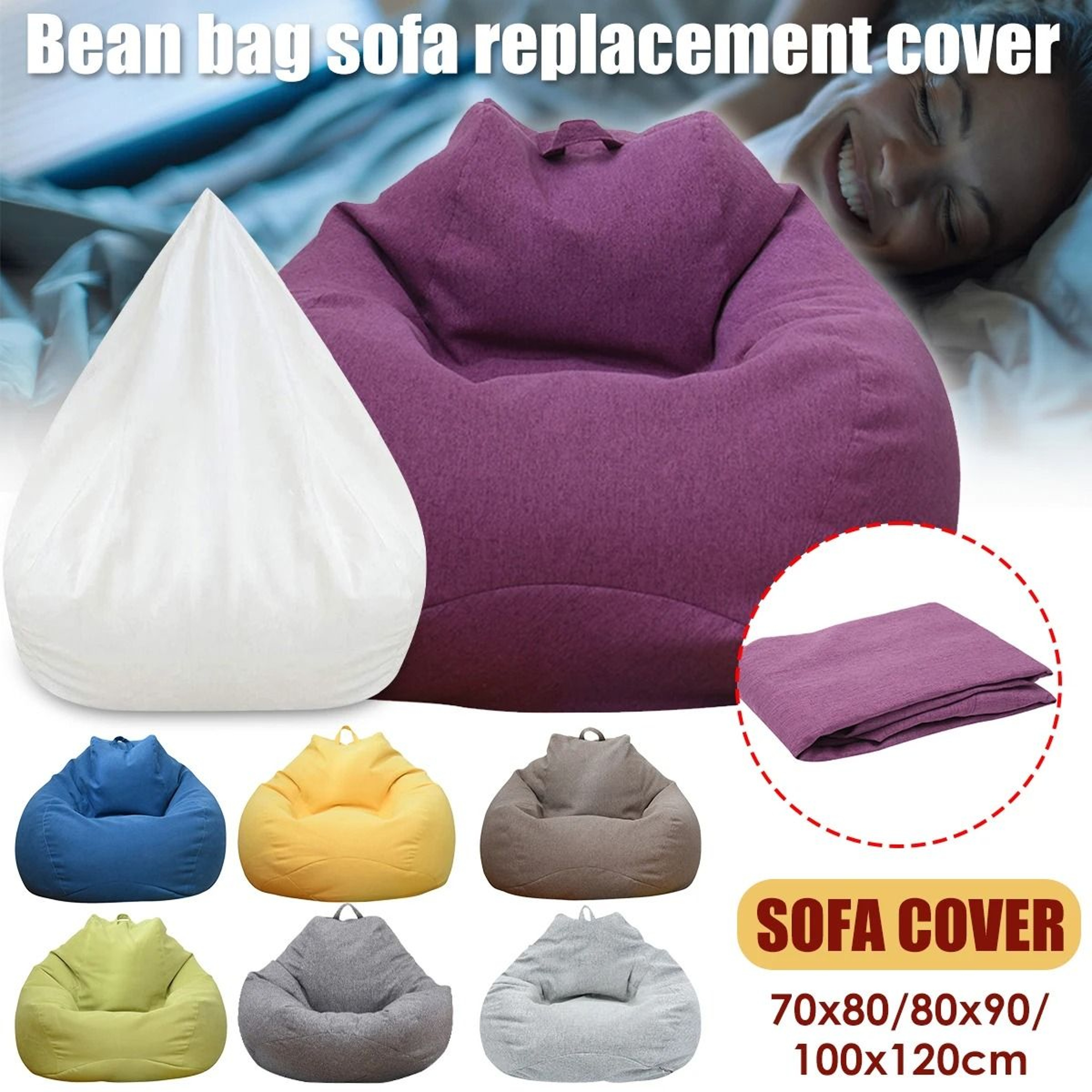 Large Bean Bag Sofa Cover 0