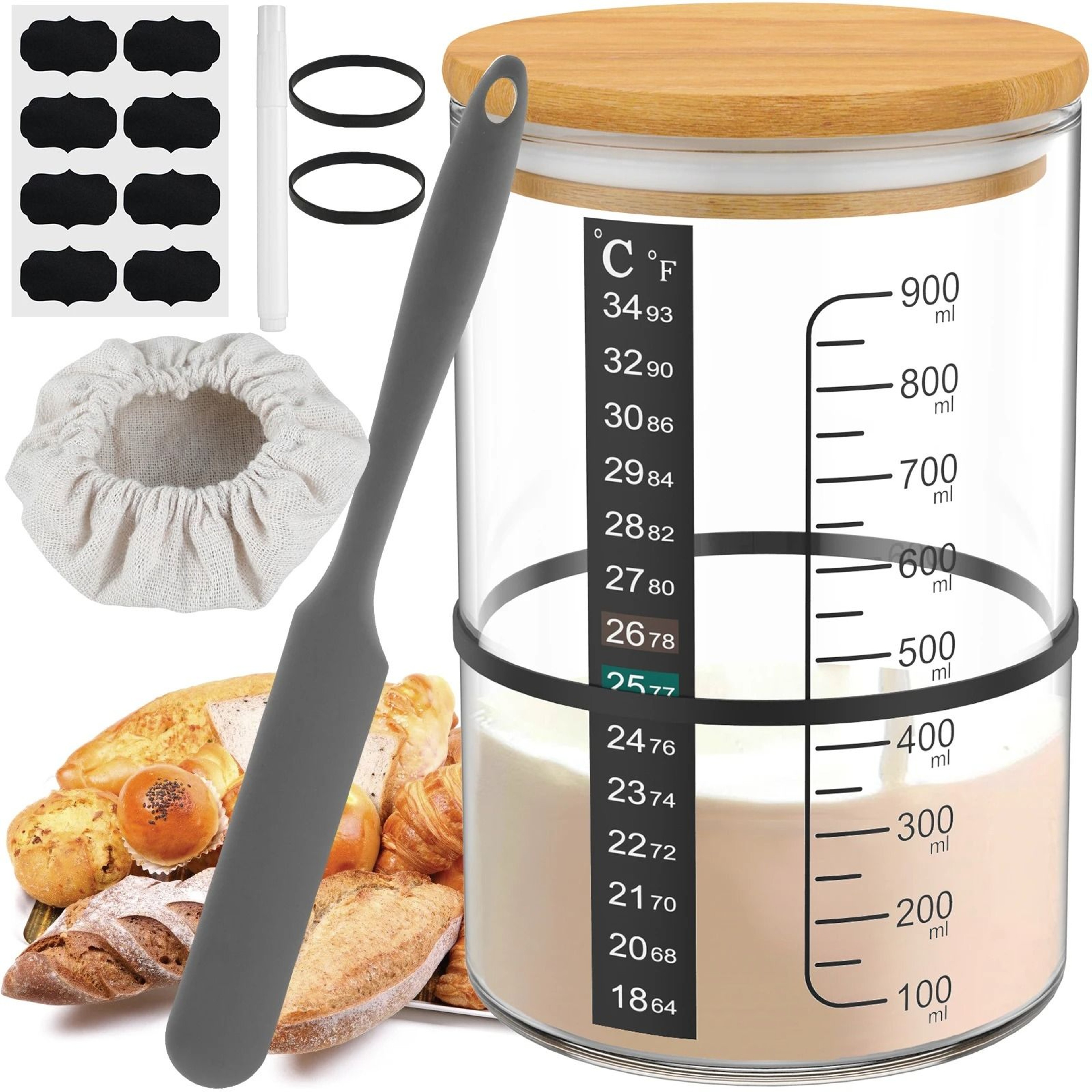 9 Piece Sourdough Starter Jar Kit 0