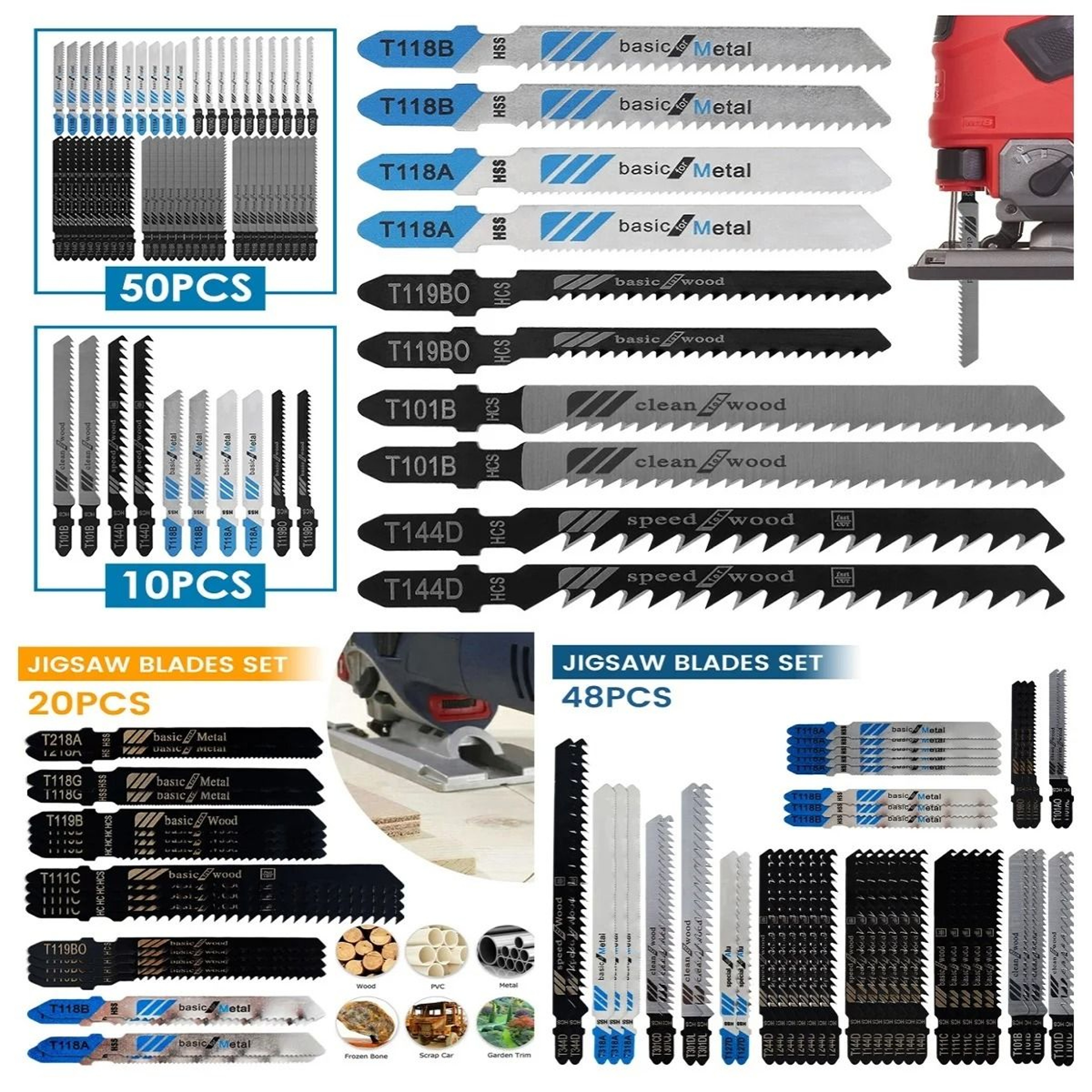 Assorted T Shank Jigsaw Blade Set 0