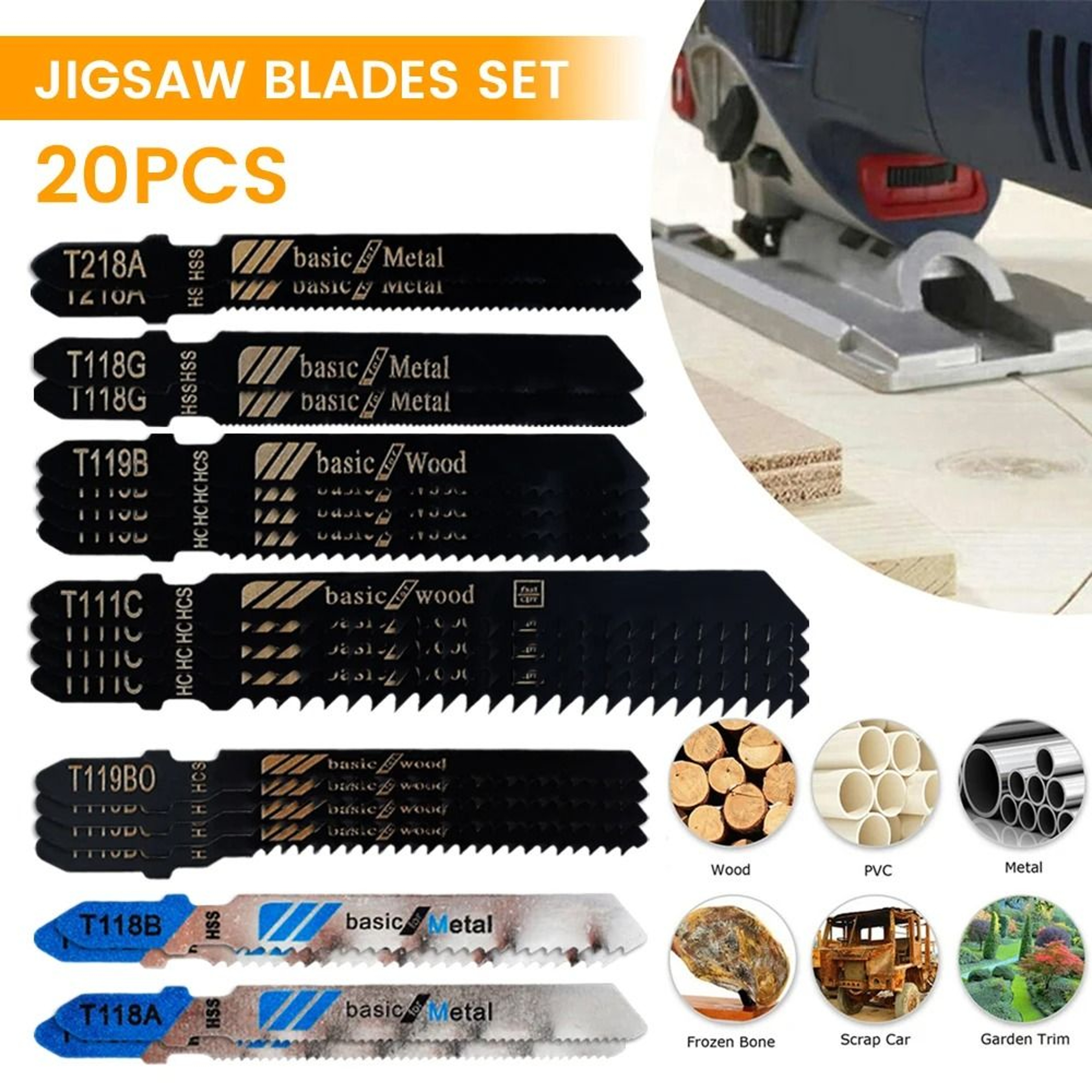 Assorted T Shank Jigsaw Blade Set 1
