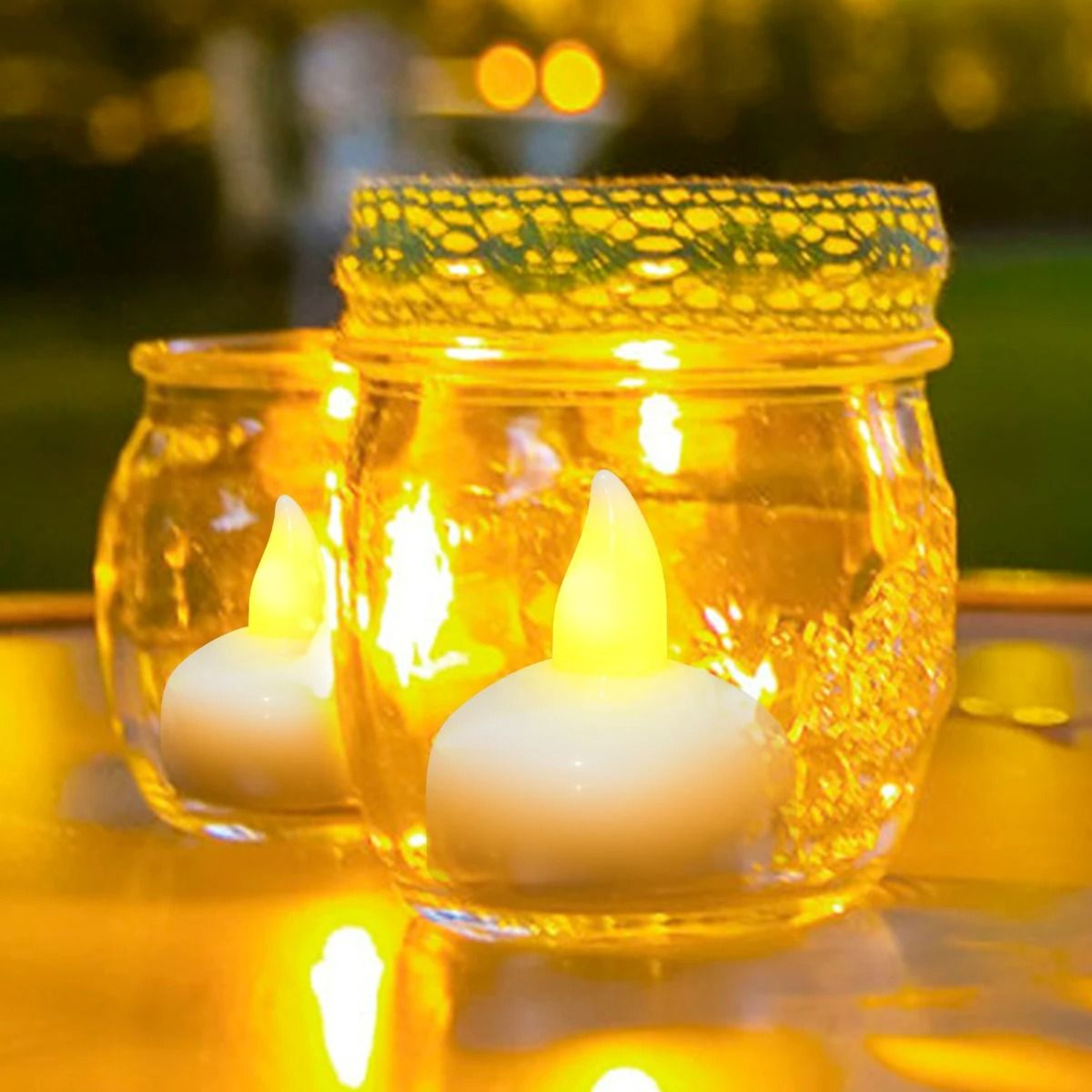 12Pack Waterproof Floating LED Tea Lights  Flameless Flickering Candles For Pool Vase  Wedding Deco 2