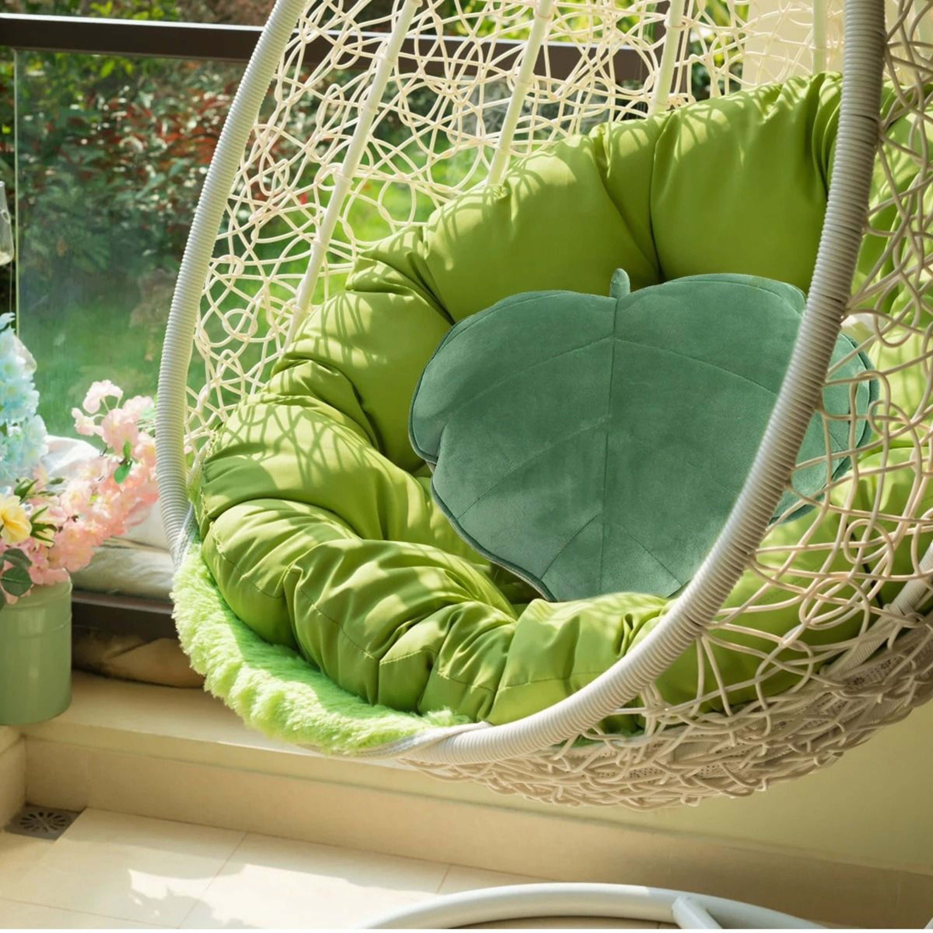 3D Leaf Plush Throw Pillow Decorative Plant Cushion 2