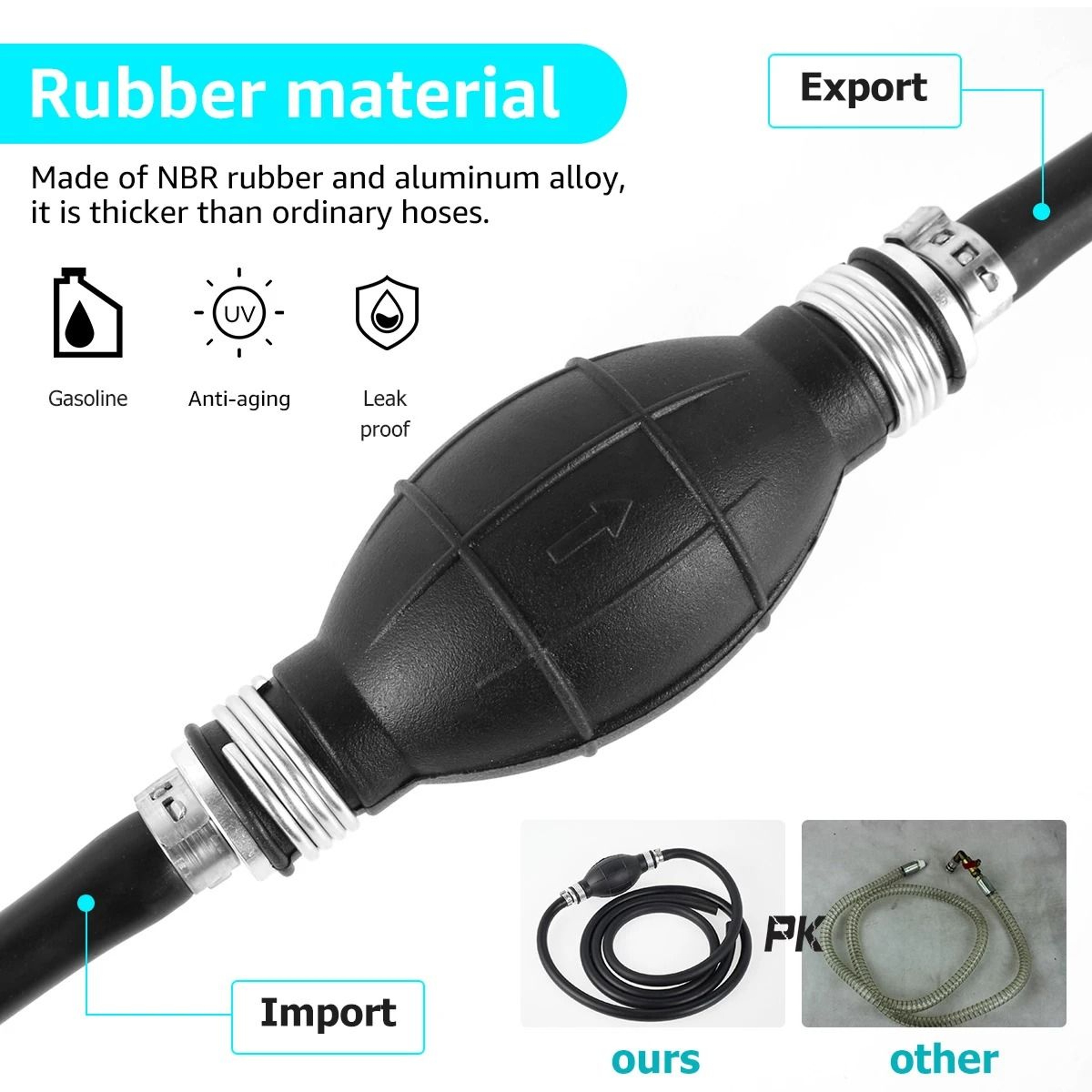 Manual Fuel Transfer Pump For Car Motorcycle And Boat 3