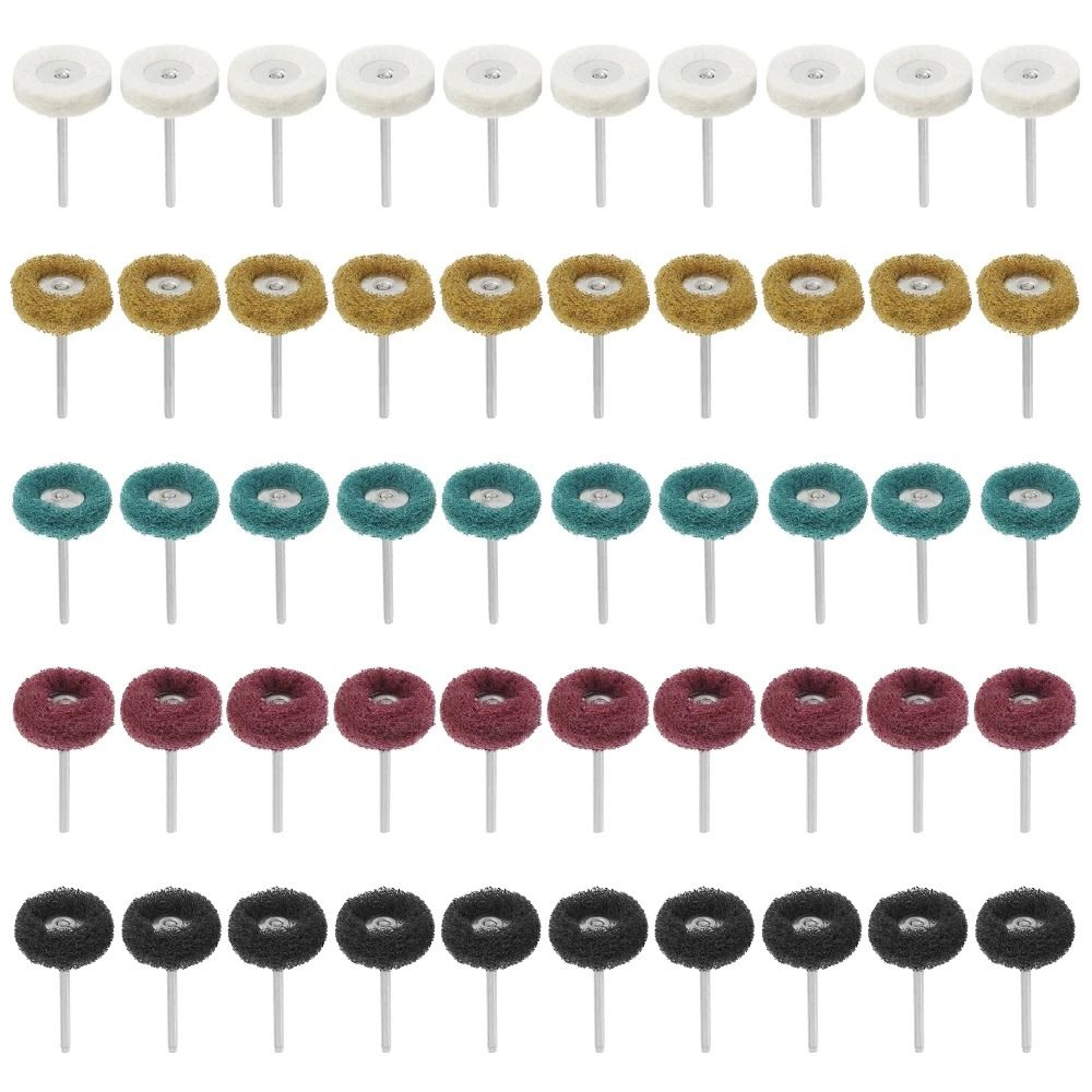 50 Piece Nylon Abrasive Brush Set For Dremel Polishing 6