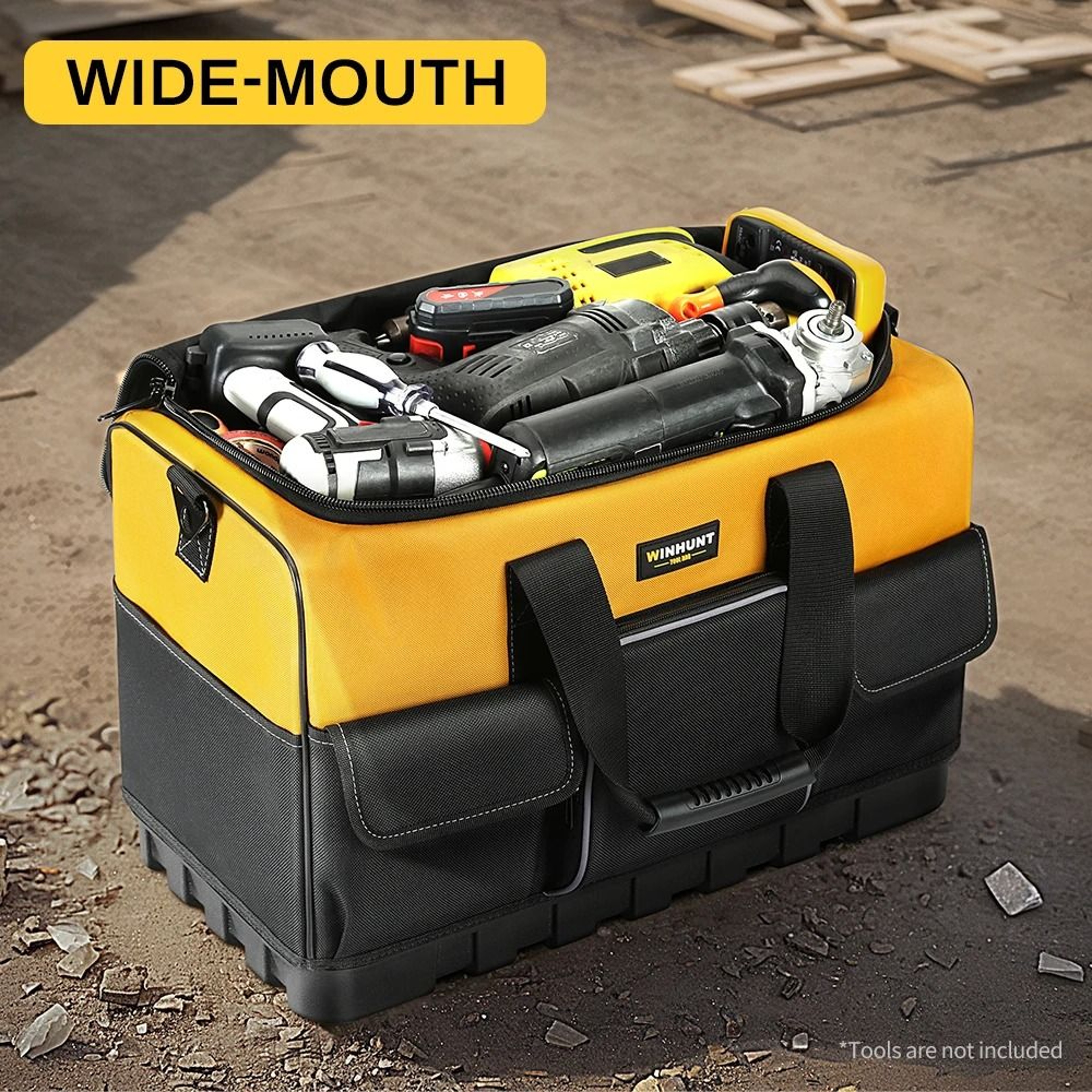 Heavy Duty Wide Mouth Tool Bag With Molded Bottom 2