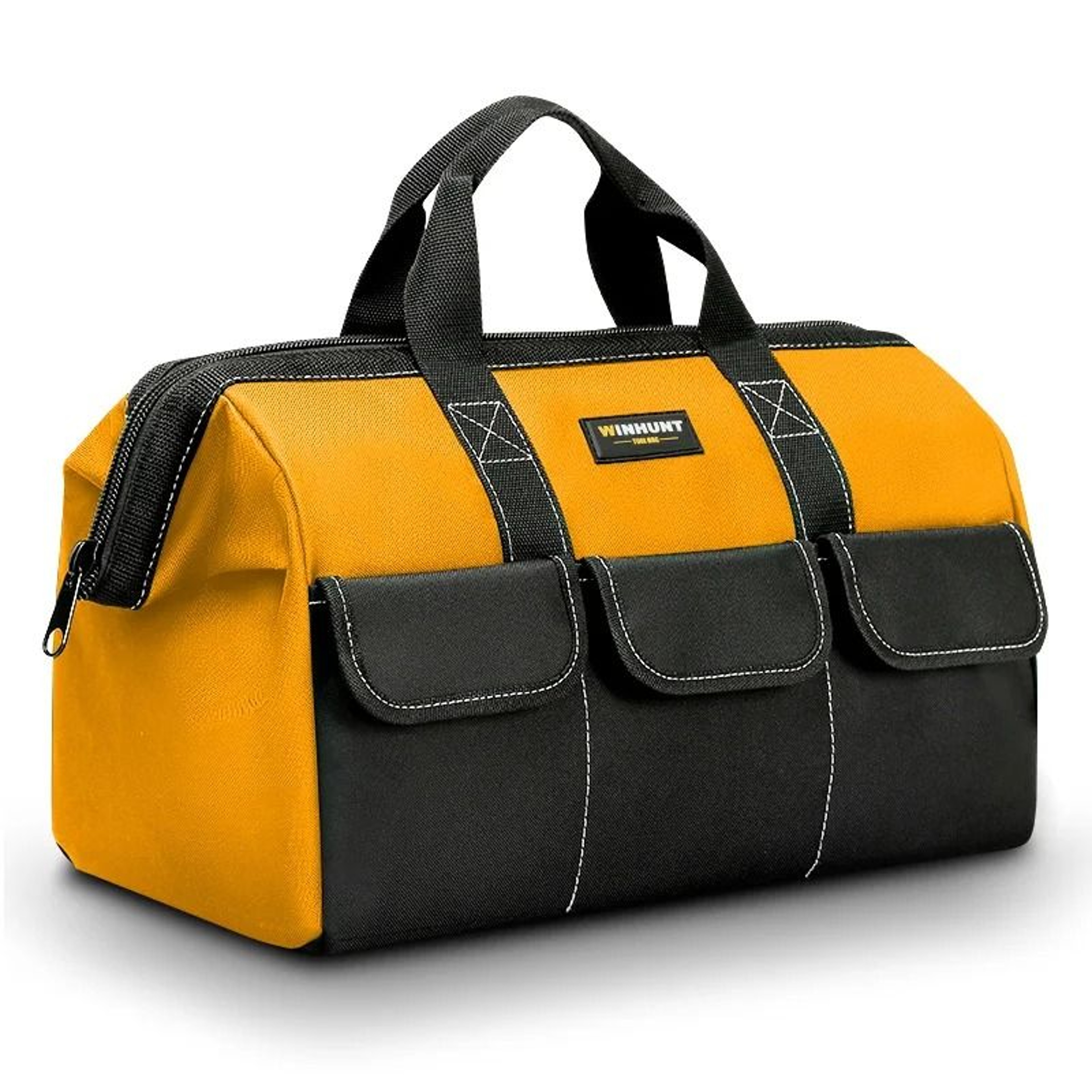 Heavy Duty Yellow Tool Tote Bag With Wide Opening 3