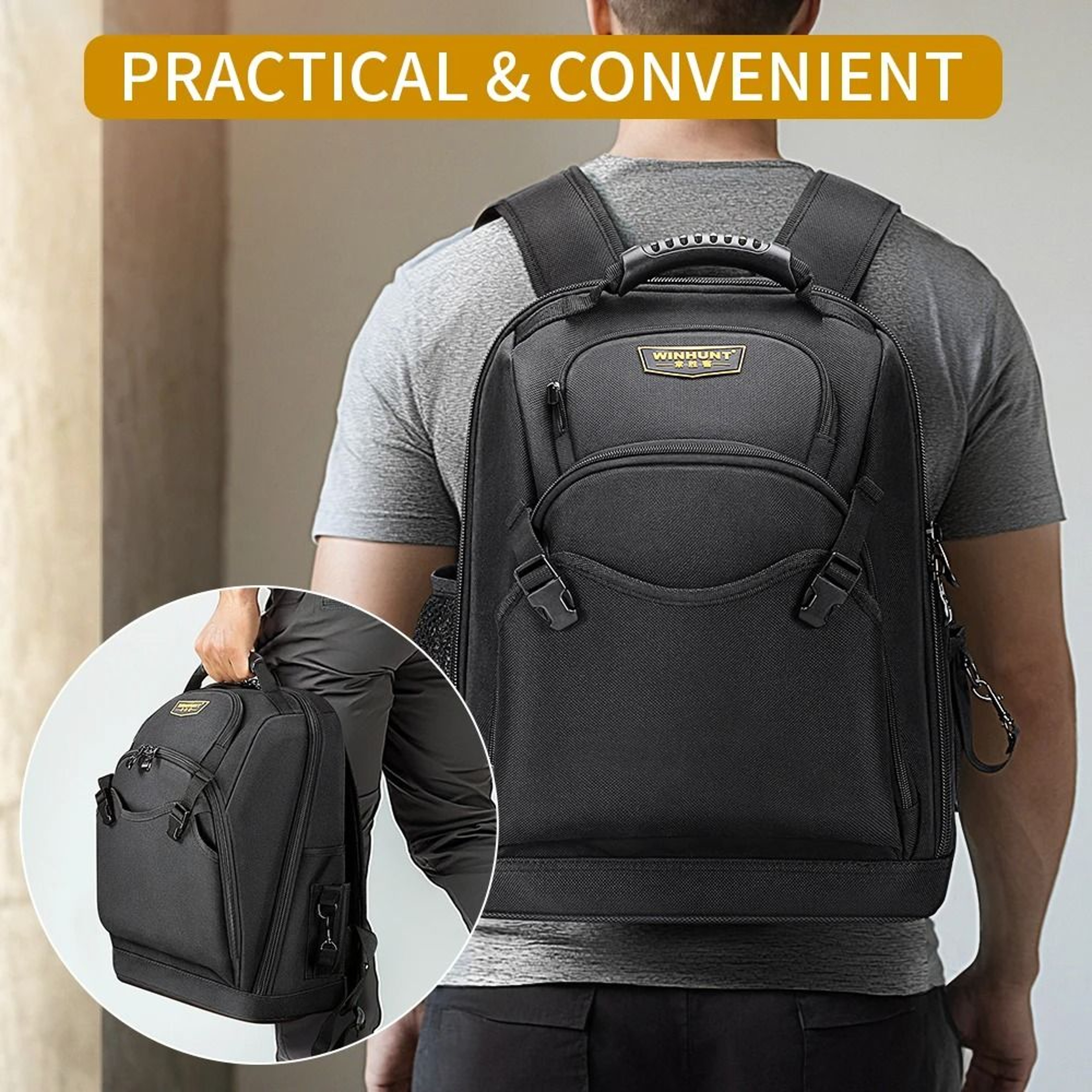 Heavy Duty Shoulder Tool Bag With Padded Strap 3
