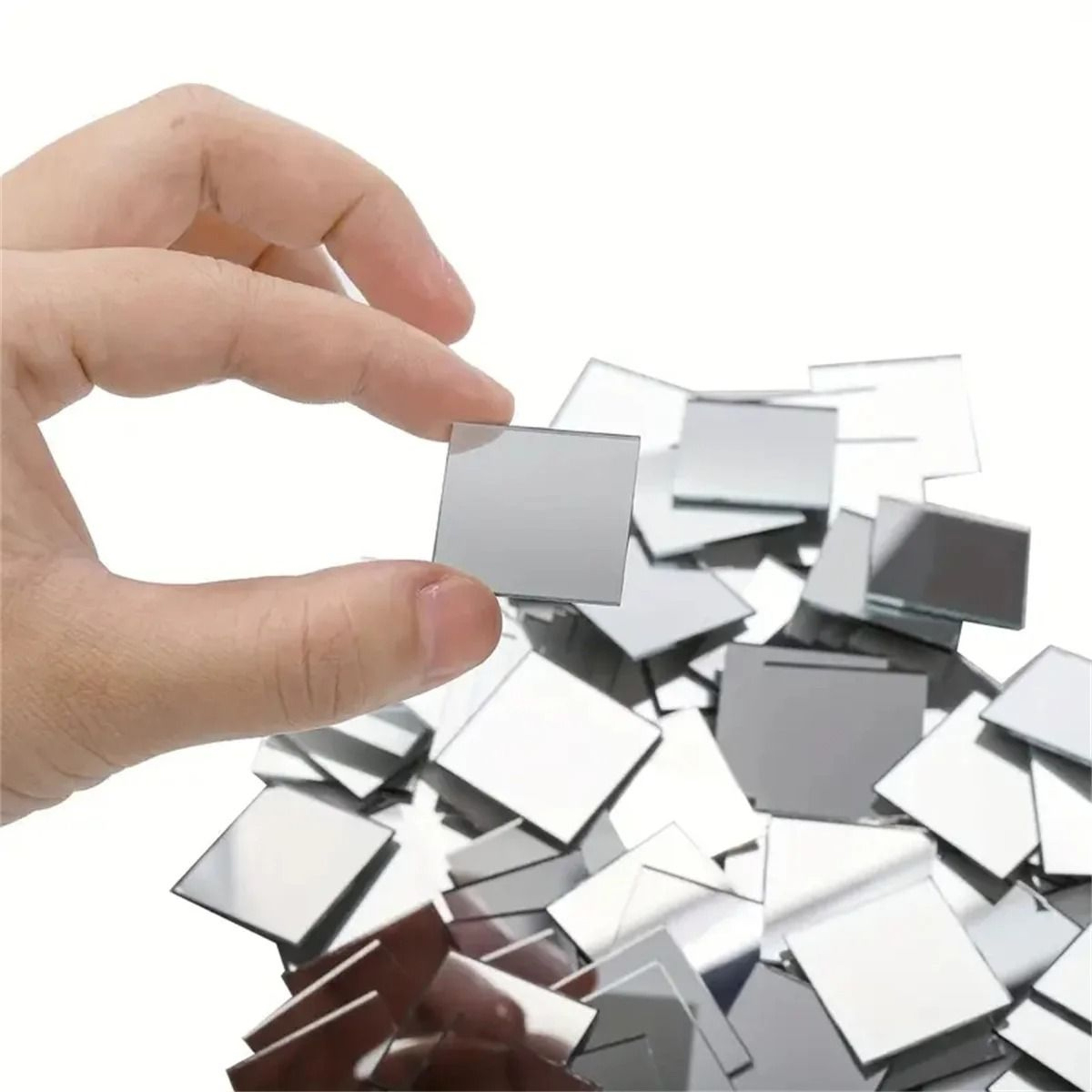 Mini Square Glass Mirror Tiles For DIY Crafts 7