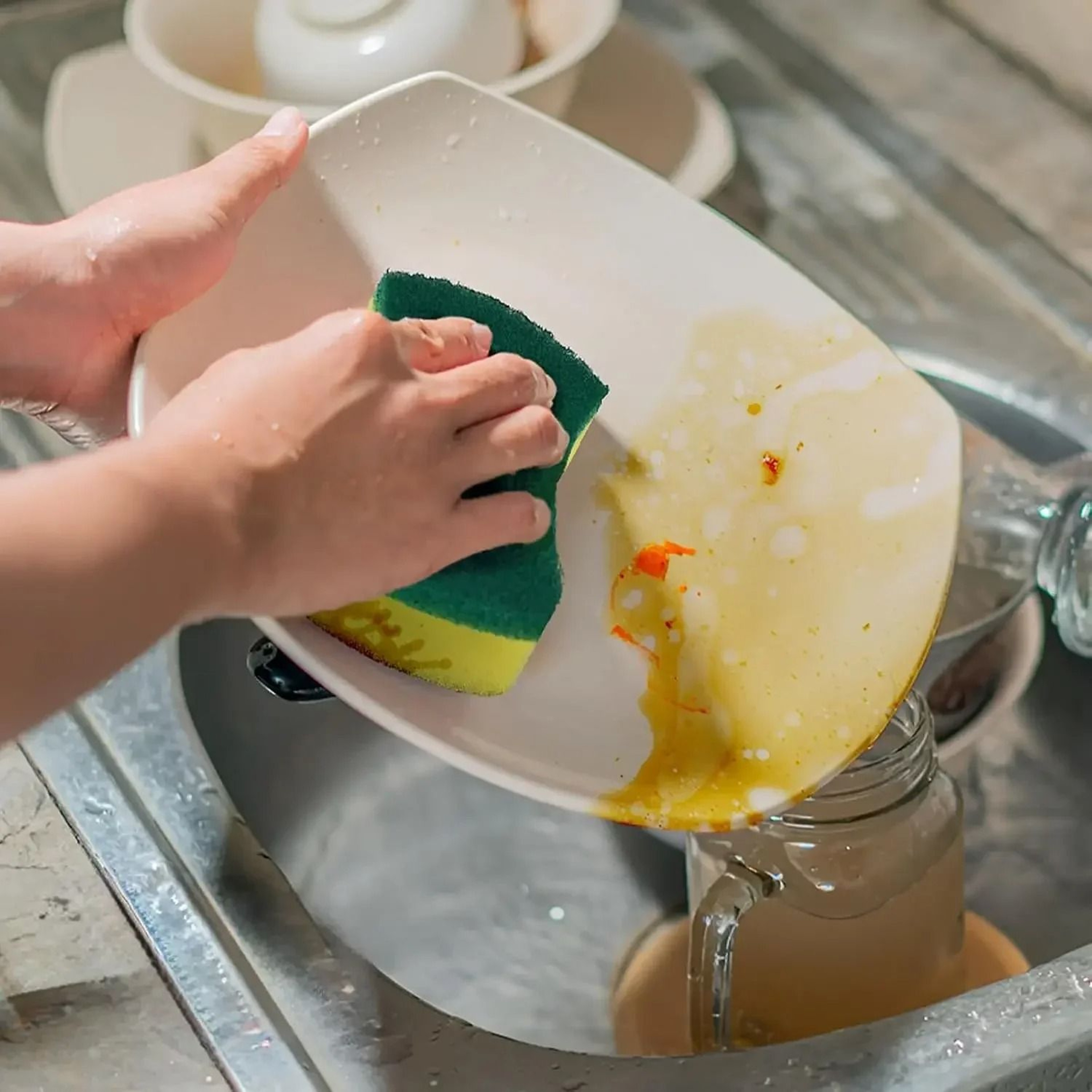 Soft Dishwashing Scouring Sponge Pads 2