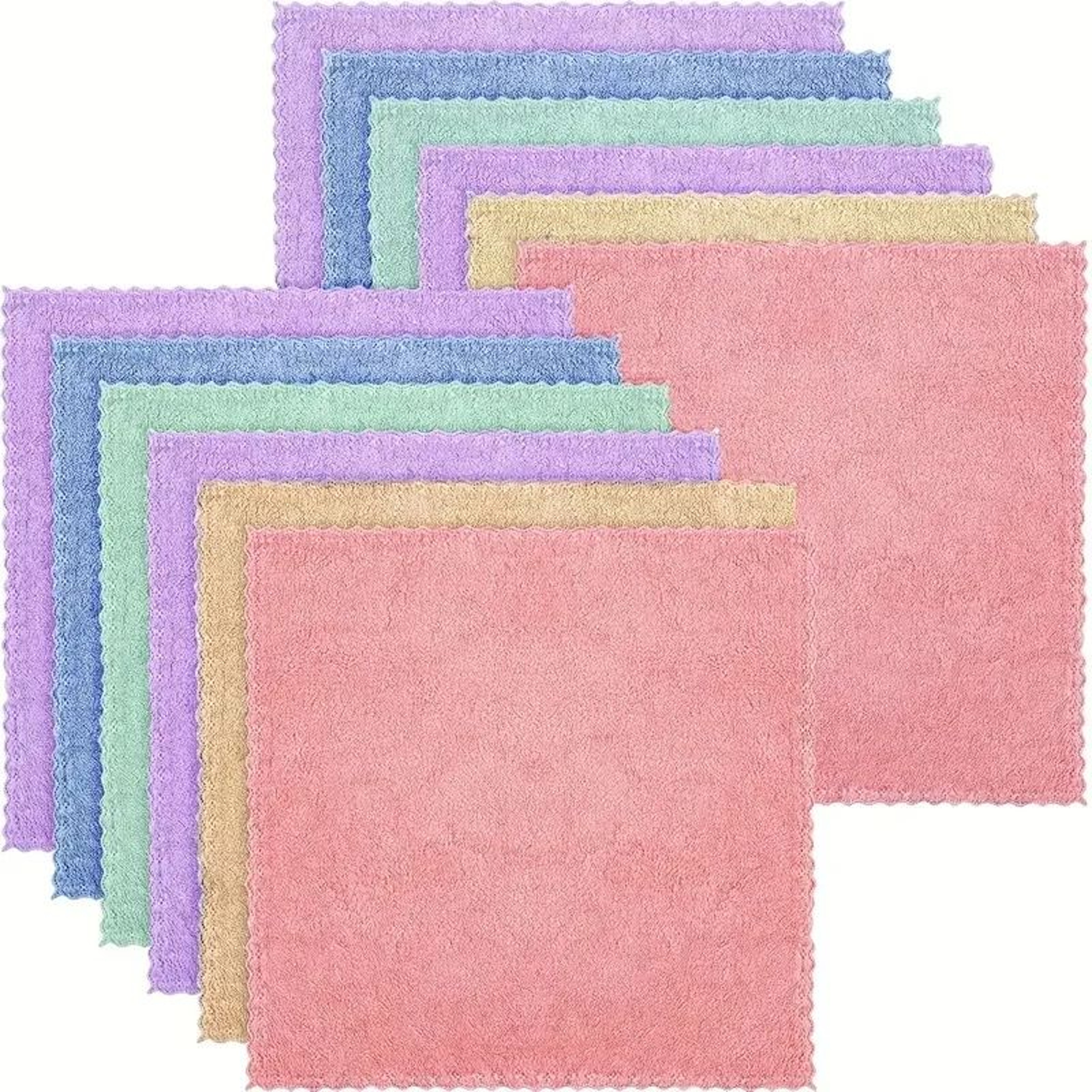 Soft Coral Fleece Hand Towels 5