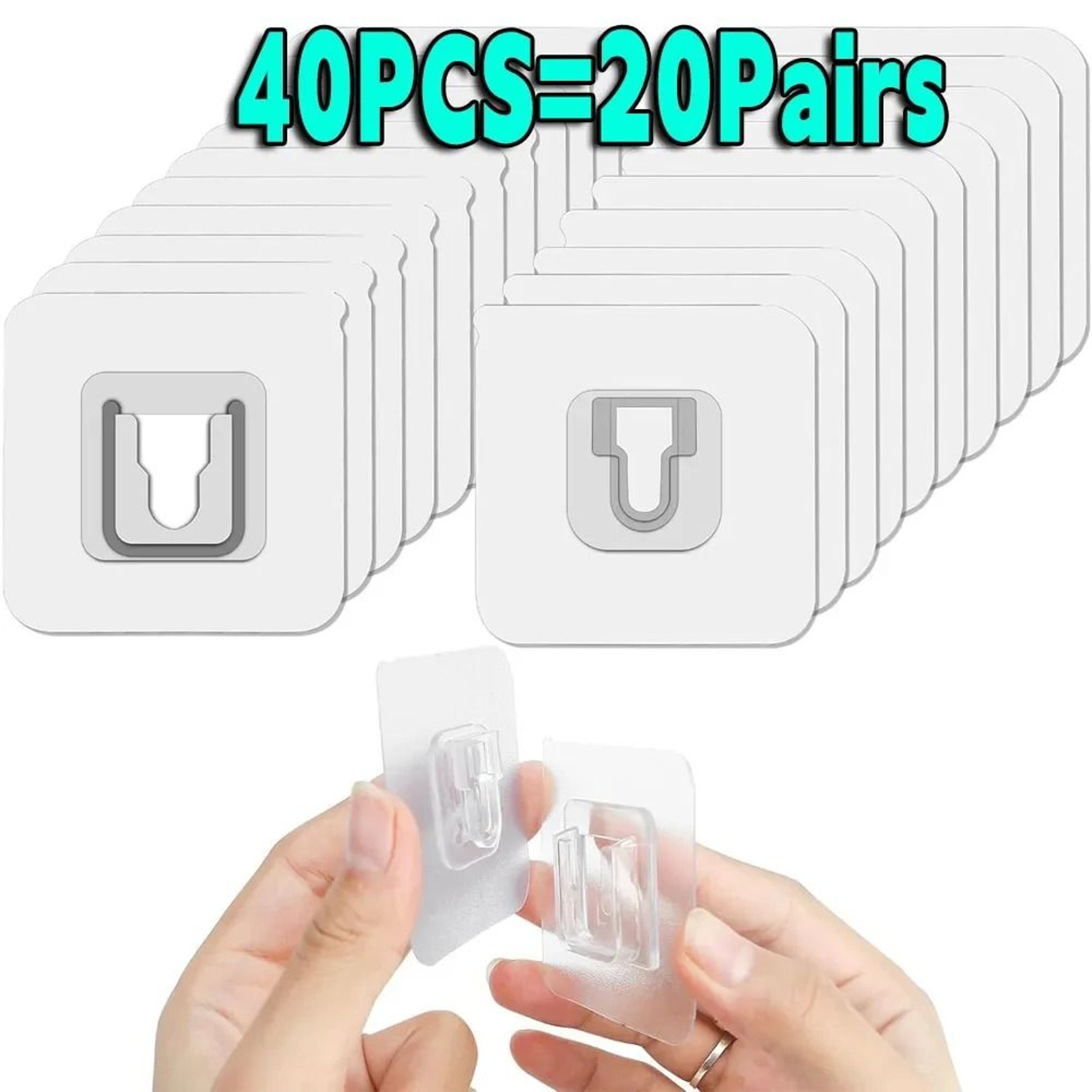 Clear Adhesive Wall Hooks For Kitchen And Bathroom 9