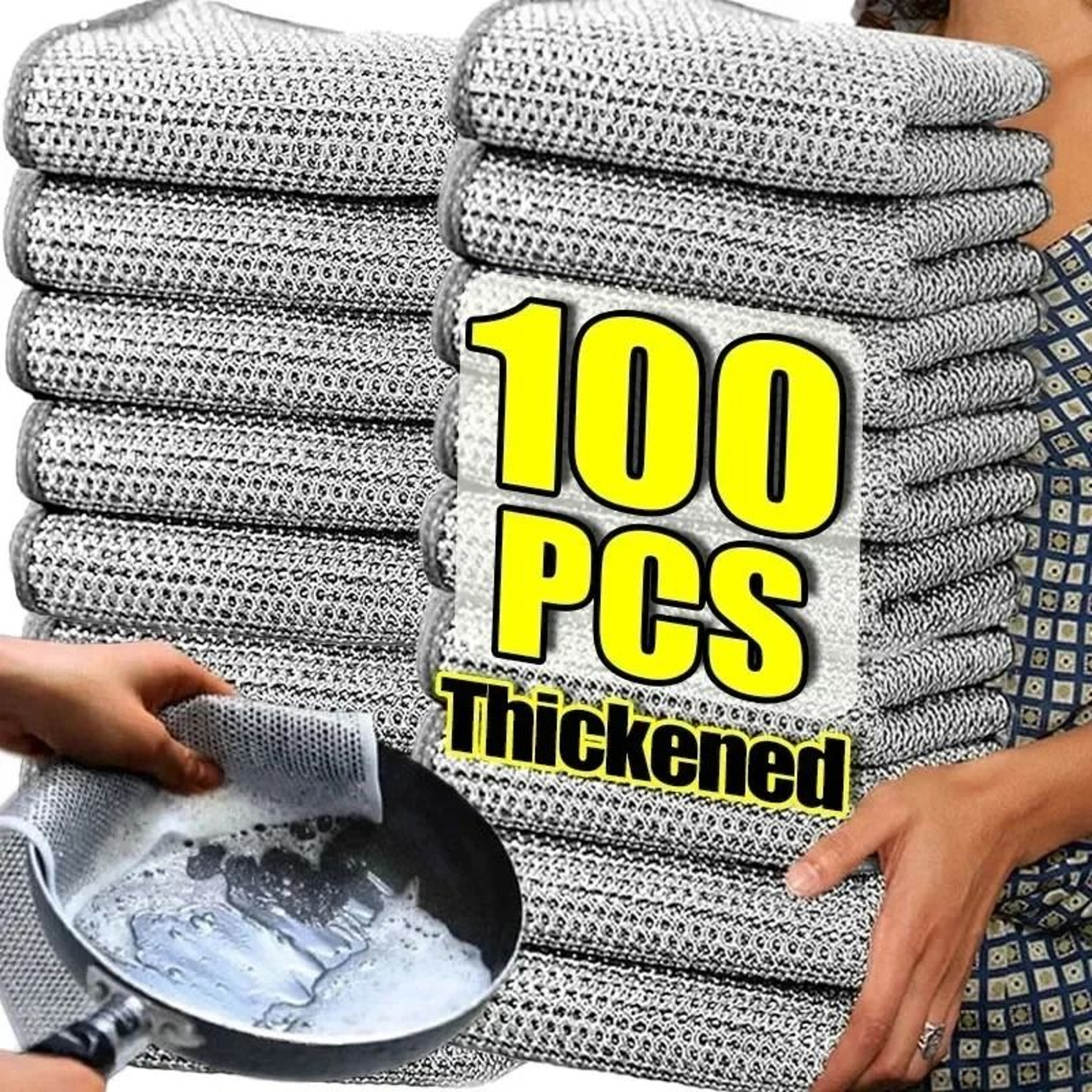 Double Sided Steel Wire Cleaning Cloths 0