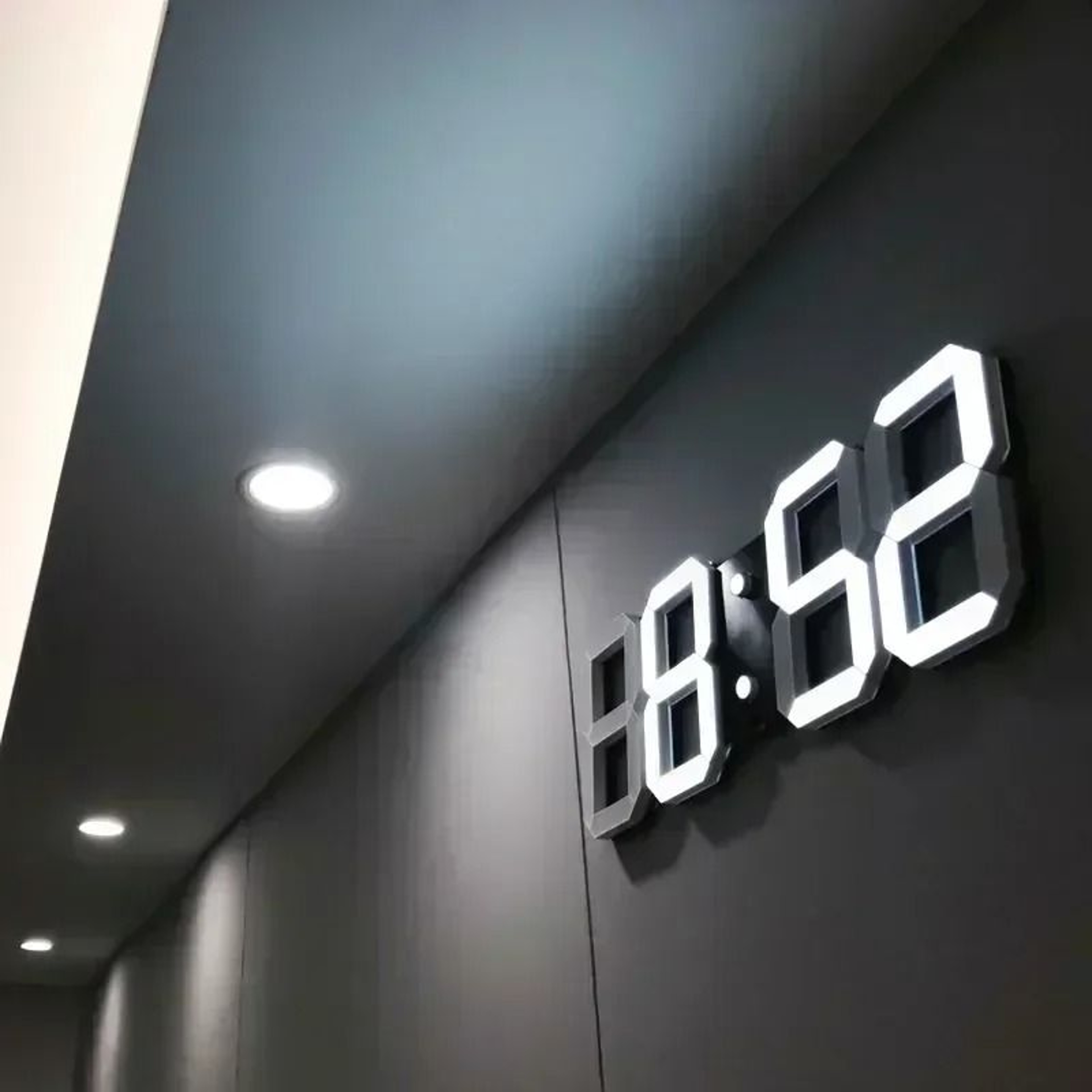 3D LED Digital Wall Clock With Adjustable Brightness Night Mode 2