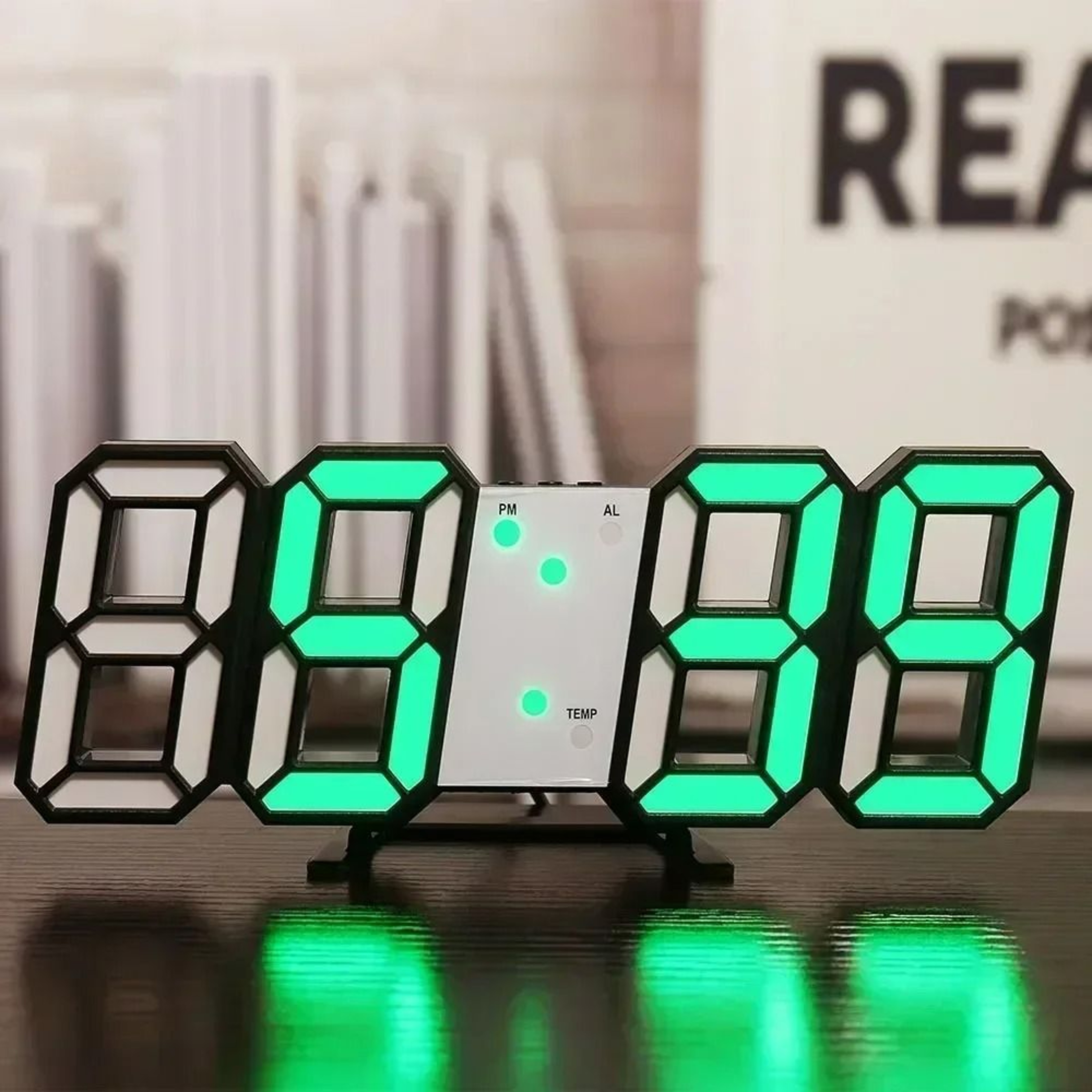 3D LED Digital Wall Clock With Adjustable Brightness Night Mode 12