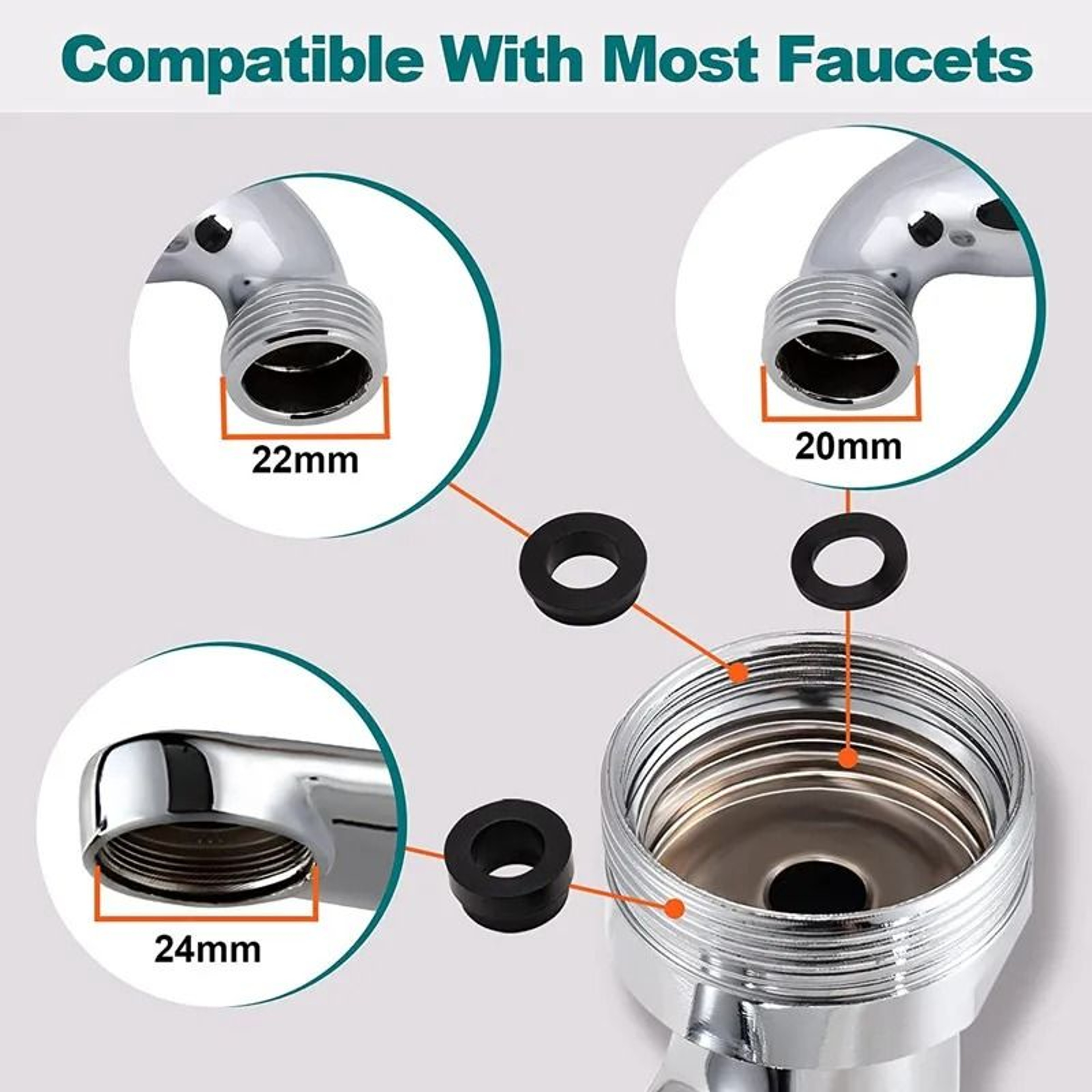 Rotating Faucet Sprayer Head 5