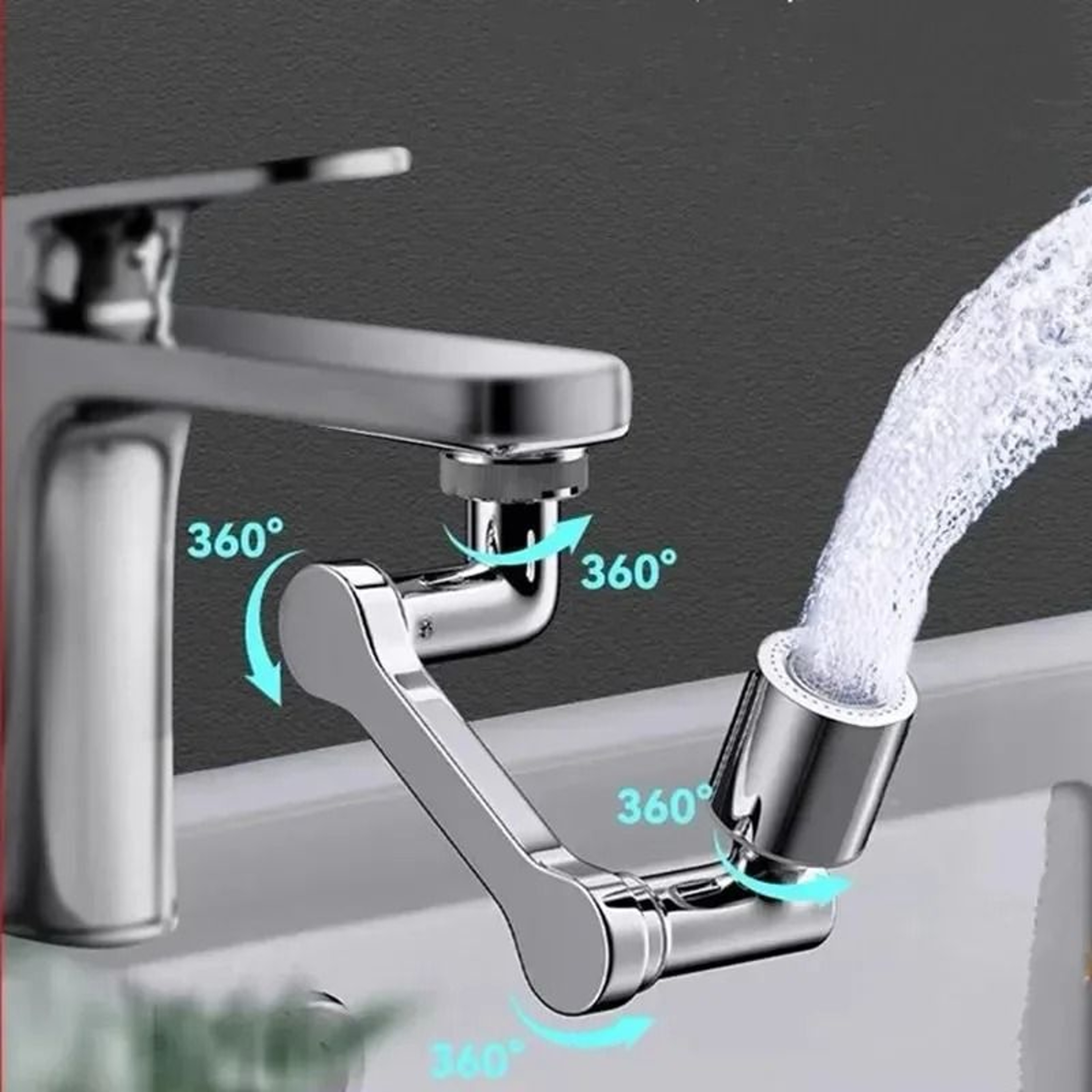 1080 Degree Swivel Faucet Extender Rotating Sink Aerator 1