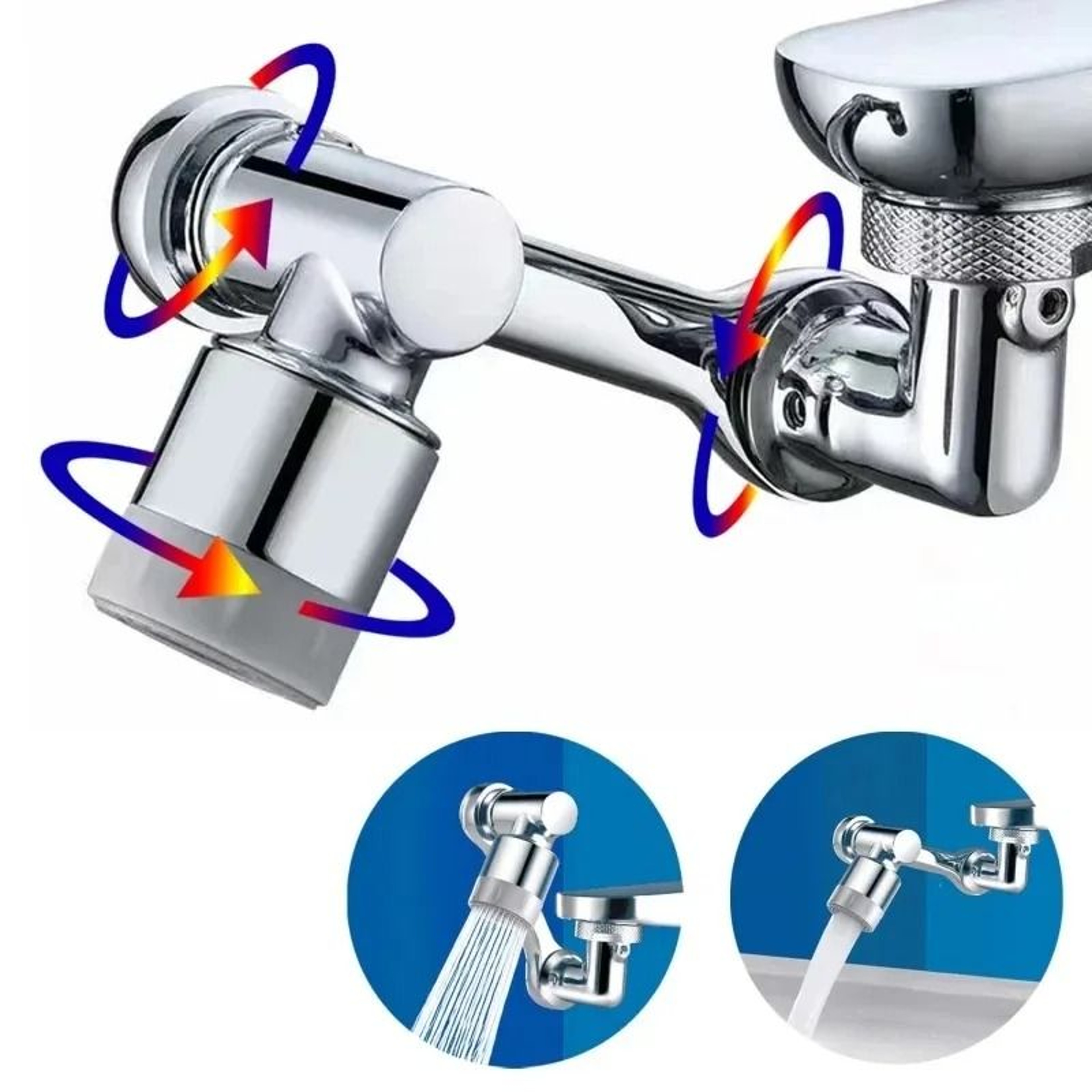 1080 Degree Swivel Faucet Extender Rotating Sink Aerator 5
