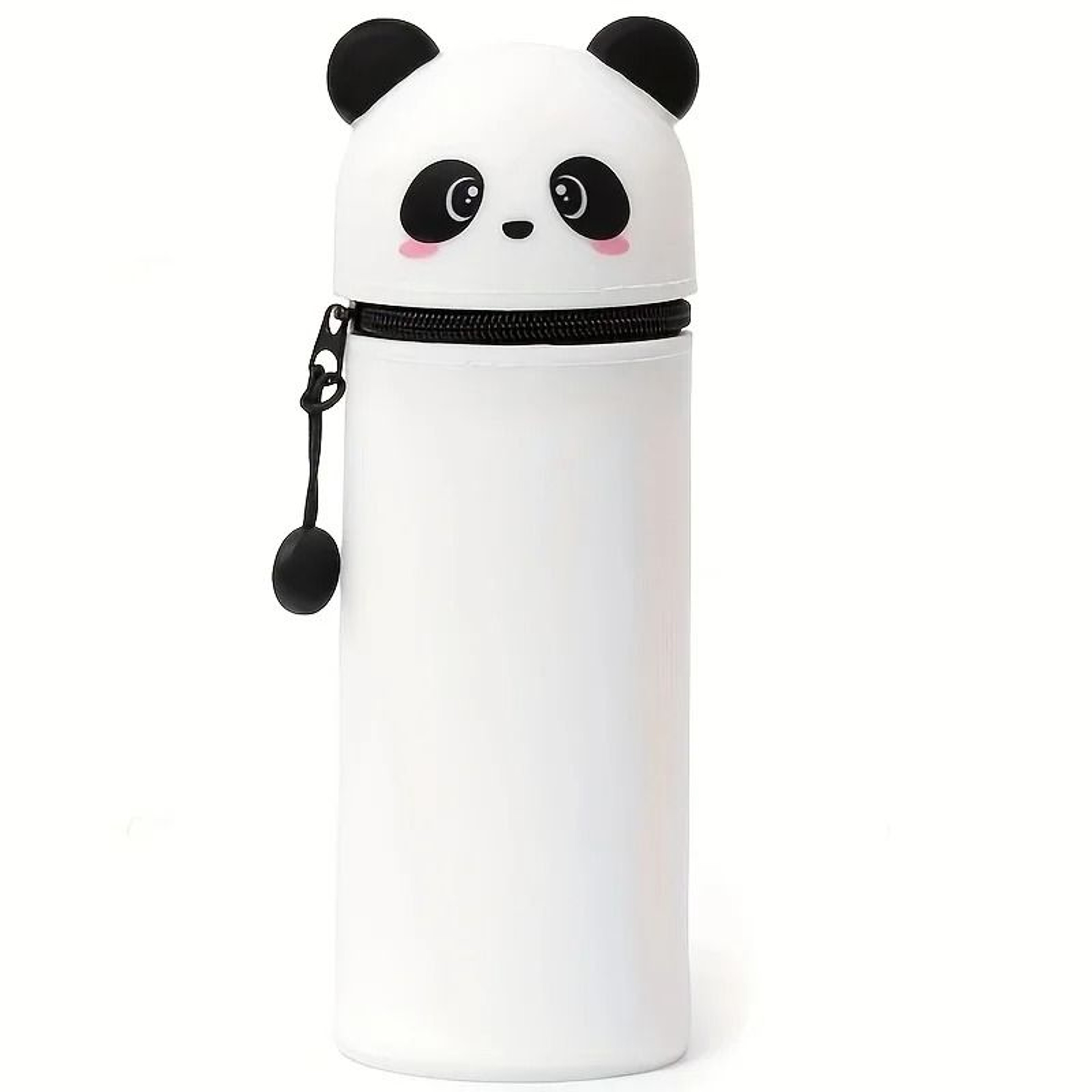 Cute Panda Silicone Pencil Case Soft Zipper Pen Holder 5